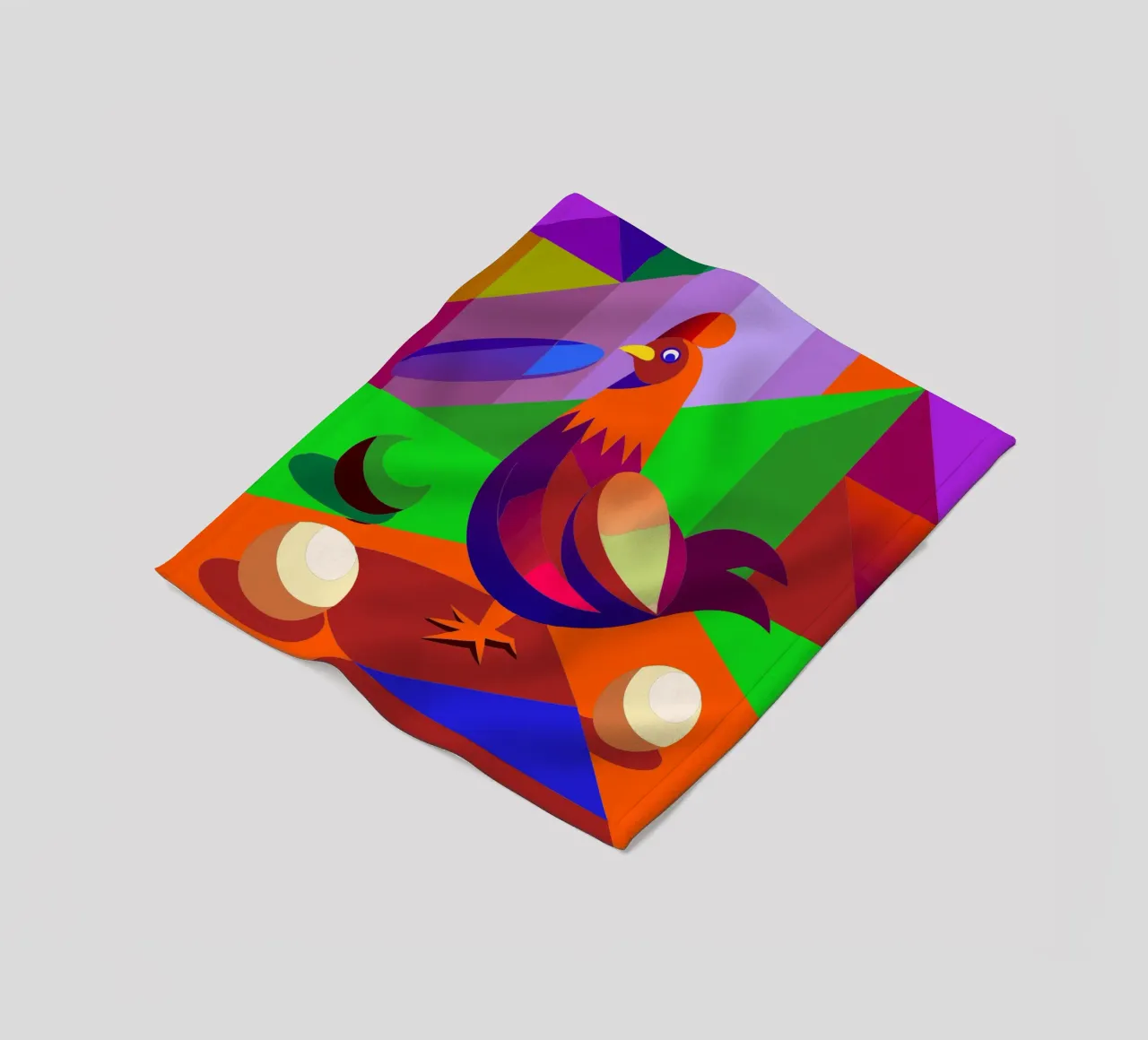 hahn vektor kunst zeichnung Fleecedecke von alghonee