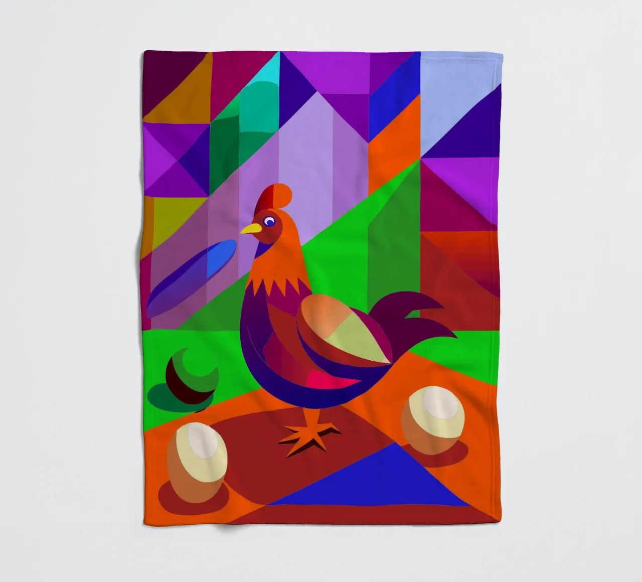 hahn vektor kunst zeichnung Fleecedecke von alghonee