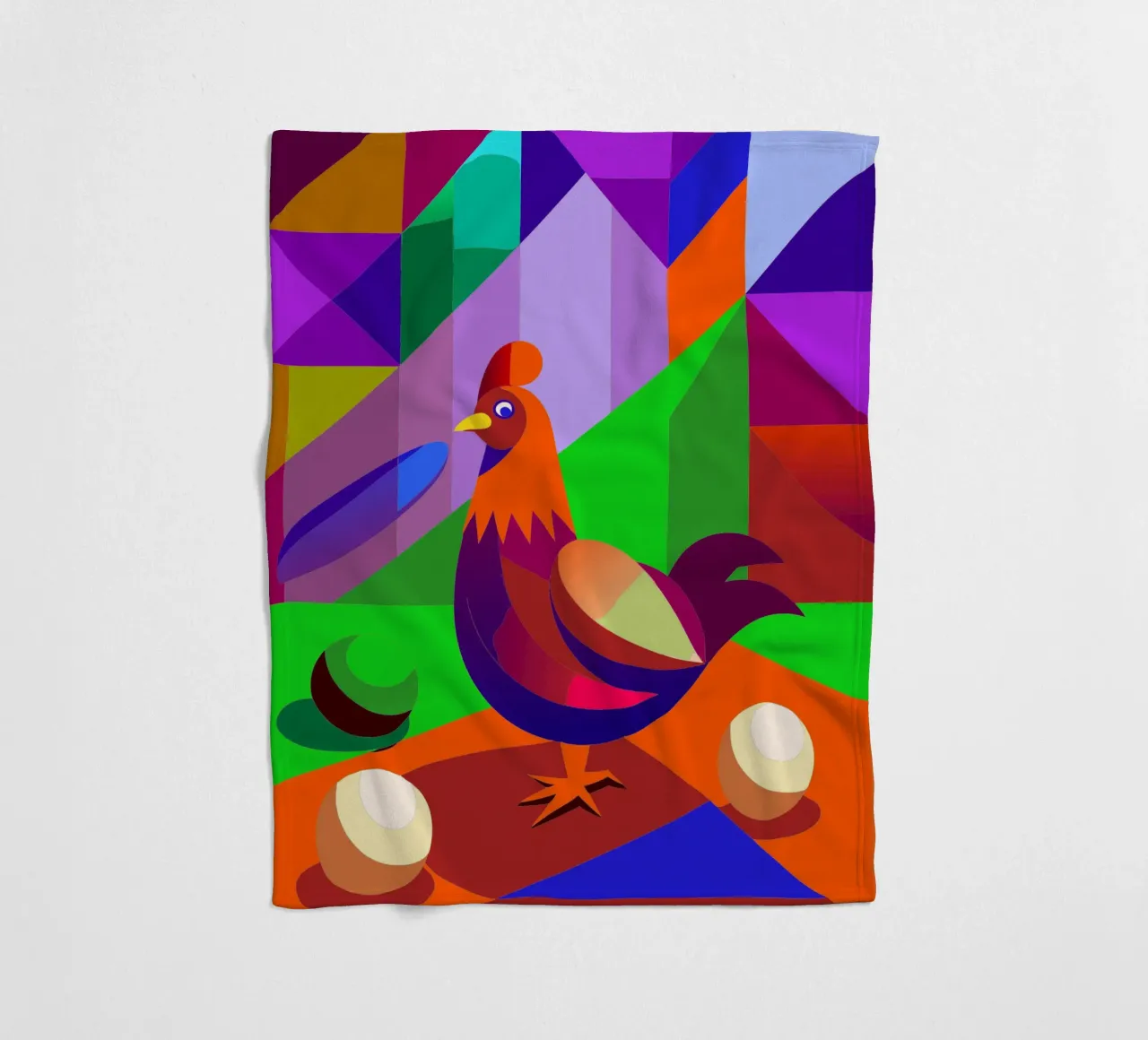 hahn vektor kunst zeichnung Fleecedecke von alghonee