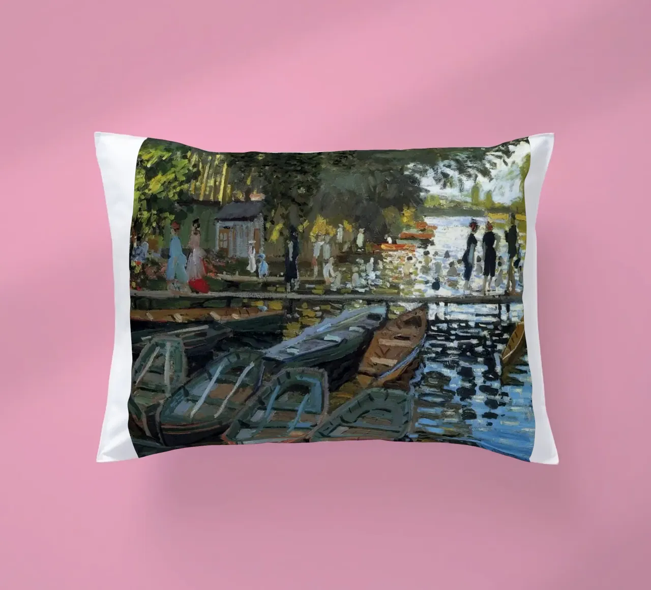luogo di balneazione e di navigazione popolare sul fiume Senna cuscino da SMG Store