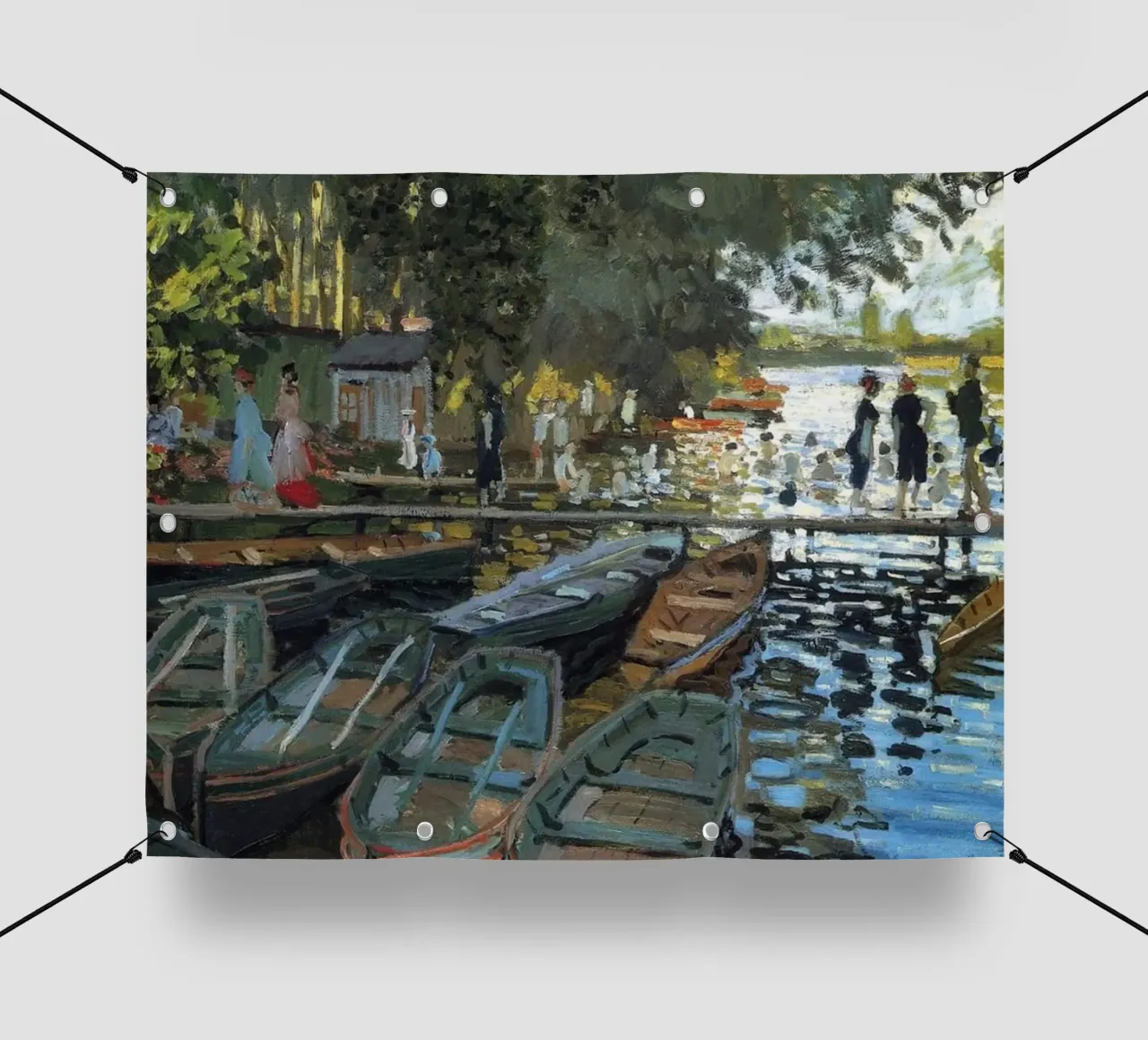 luogo di balneazione e di navigazione popolare sul fiume Senna telo in pvc da SMG Store