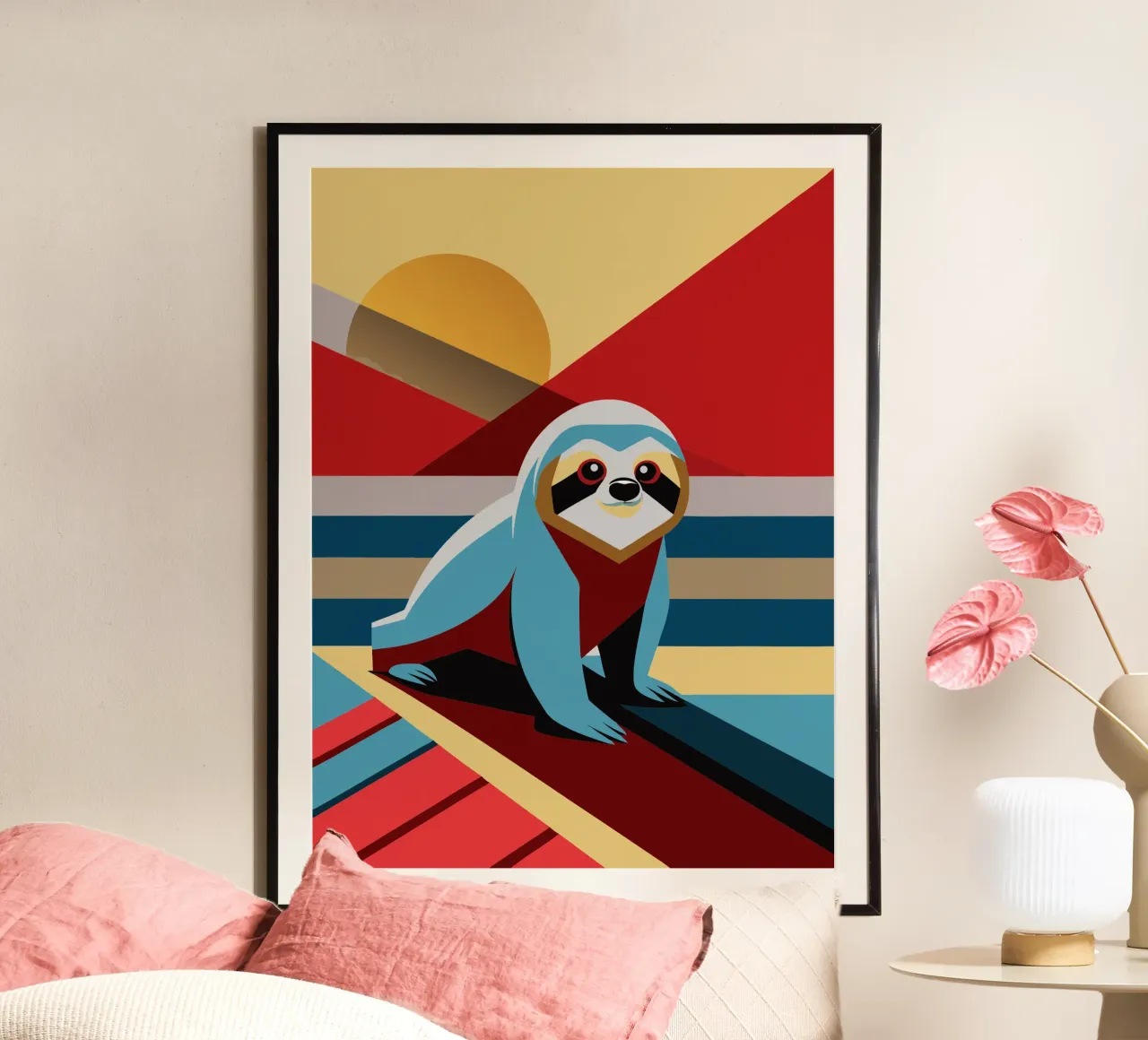 faultier vektor kunst zeichnung Hahnemühle von alghonee