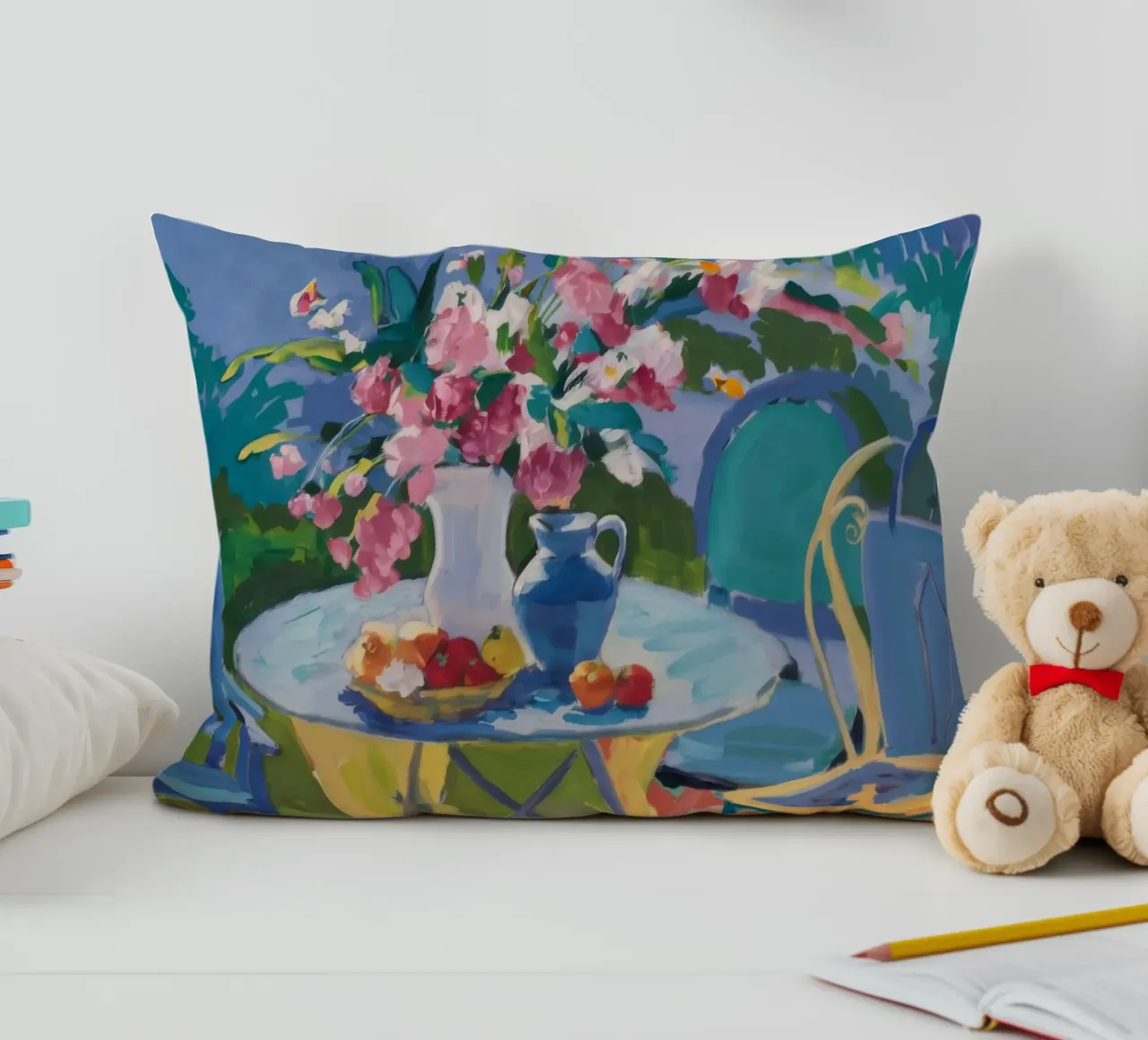 Rose Garden Repose decorative cushion by Celestial Harmony