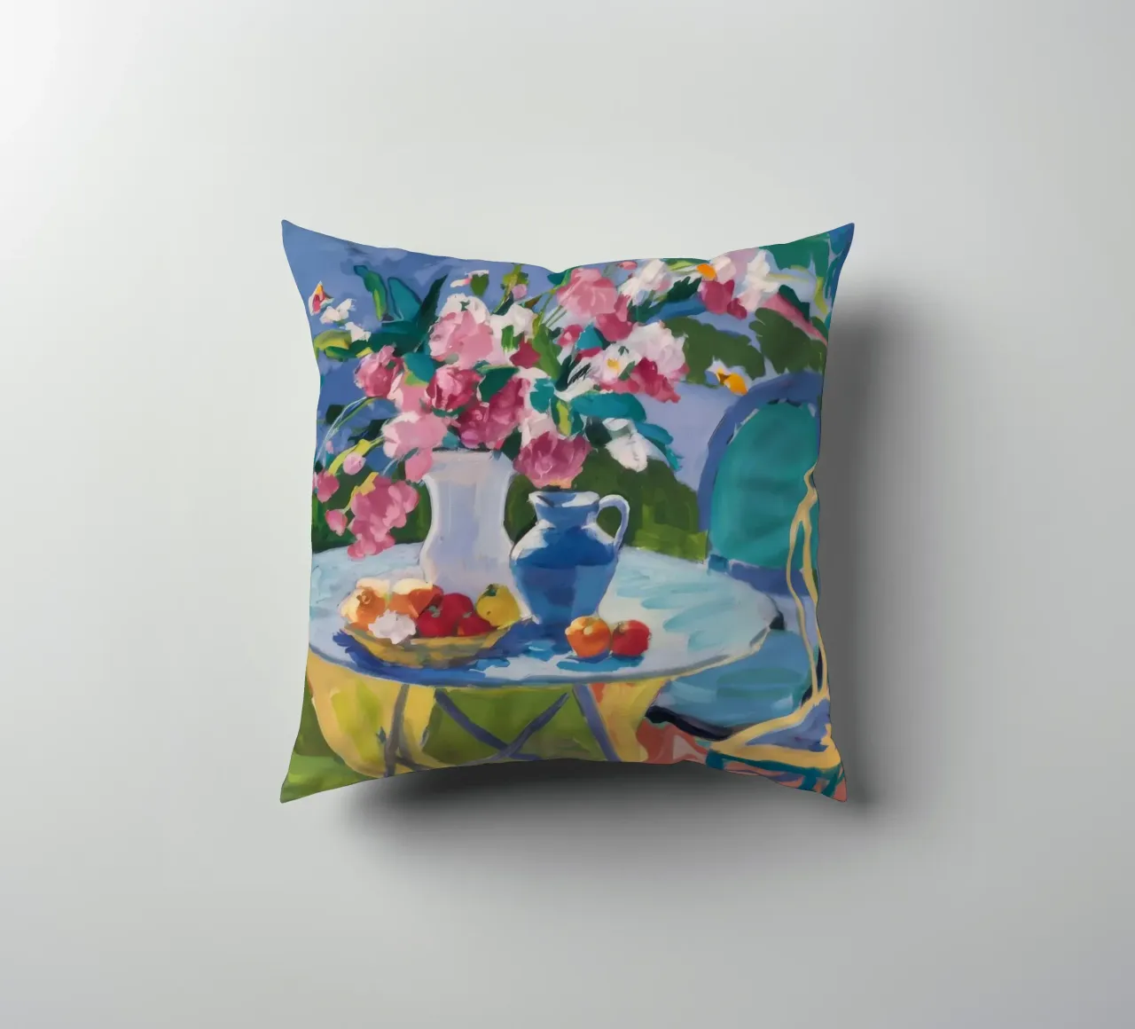 Rose Garden Repose decorative cushion by Celestial Harmony