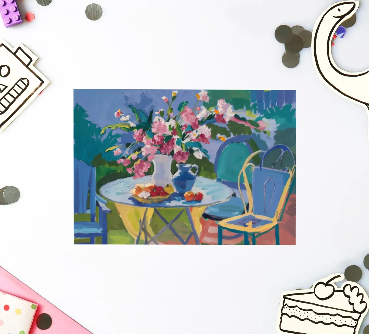 Rozentuin rust sticker van Celestial Harmony