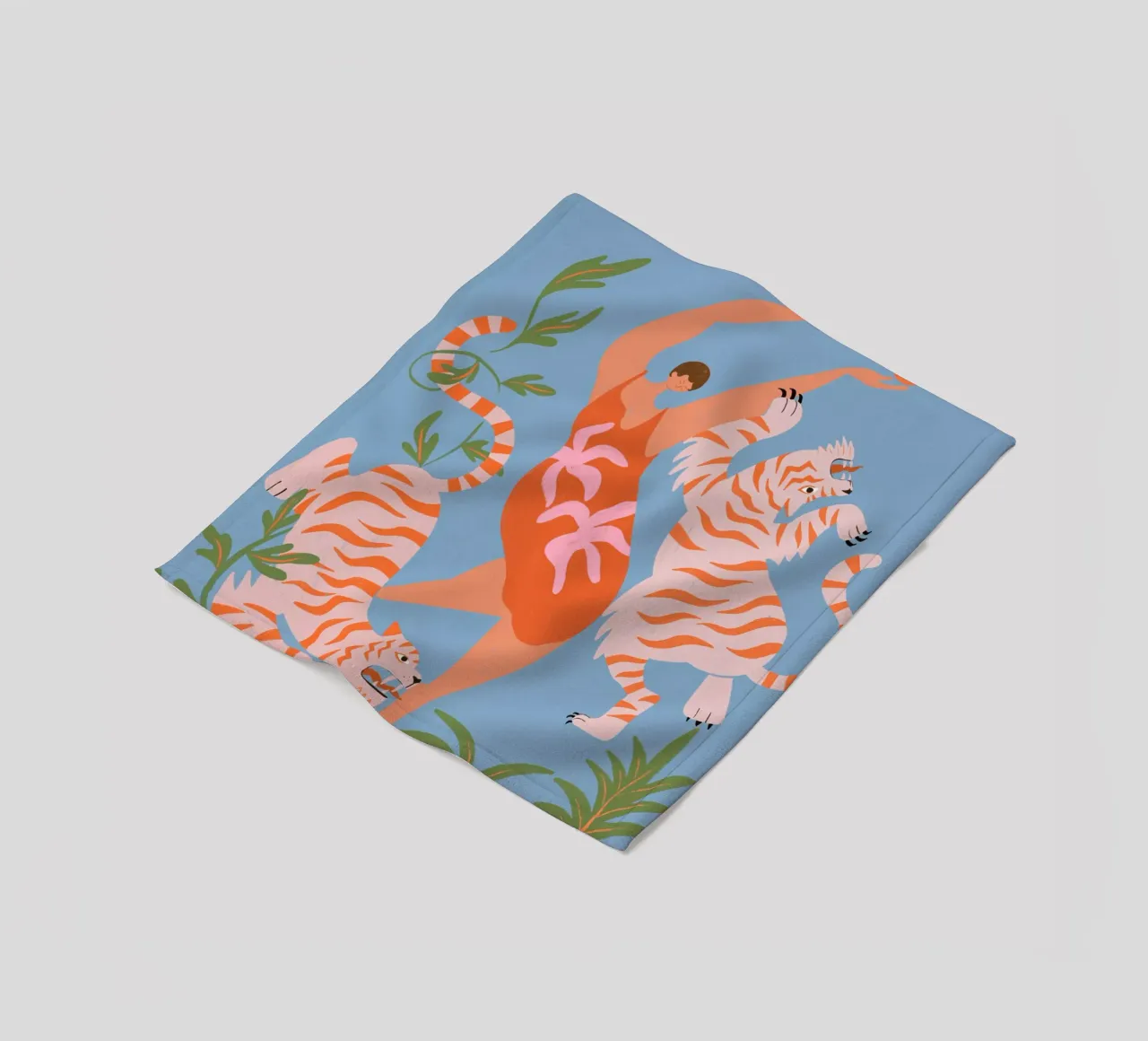 Dancing with Tigers coperta in pile da Arty Guava