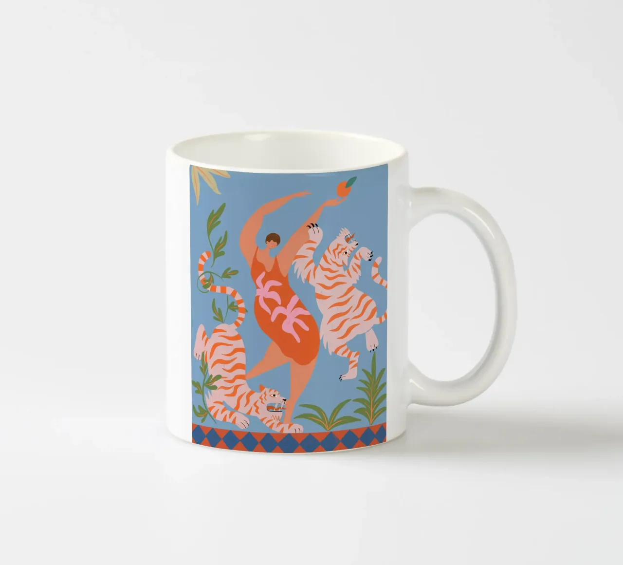 Dancing with Tigers tazza in ceramica da Arty Guava