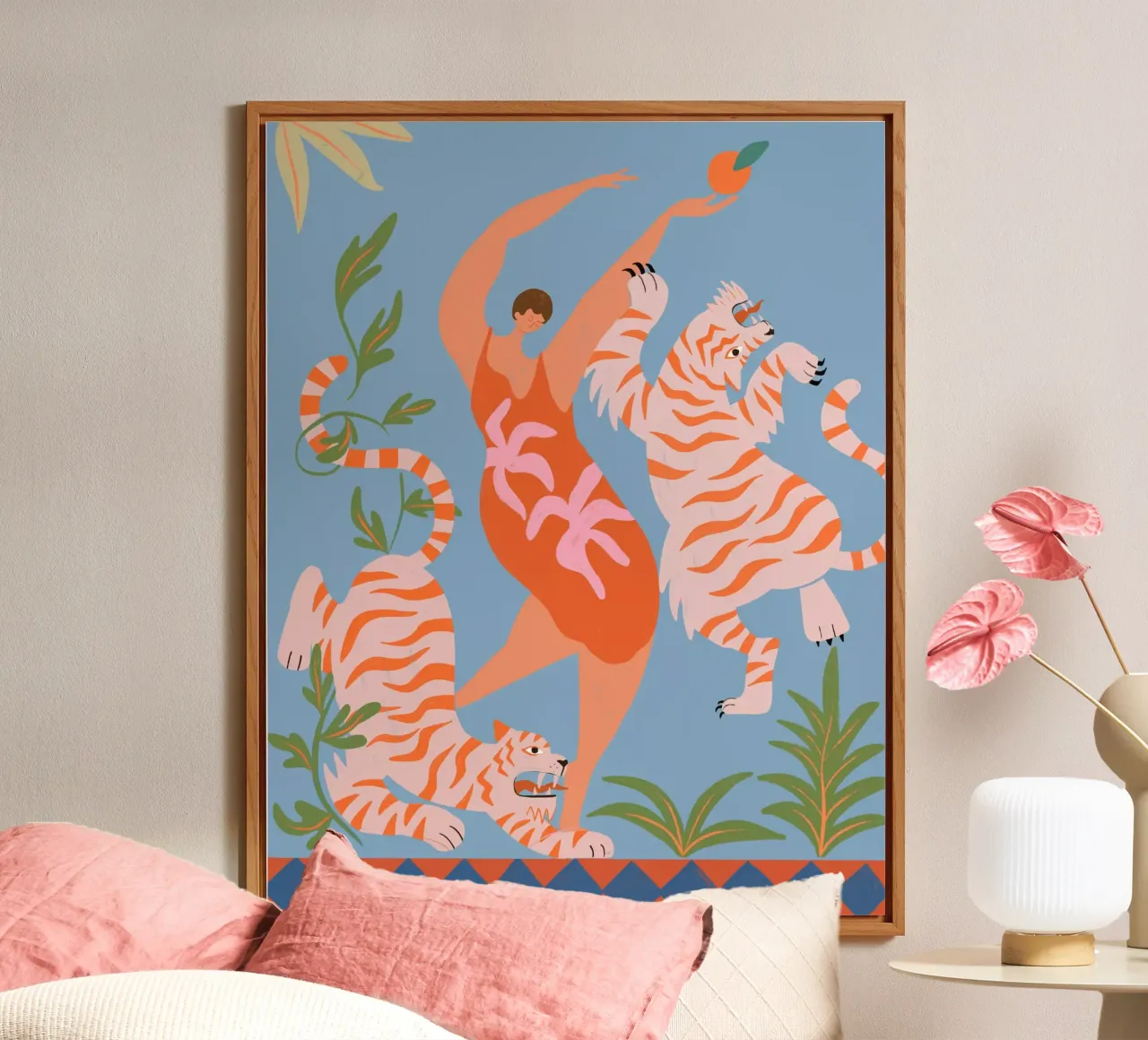 Dancing with Tigers alluminio dibond da Arty Guava