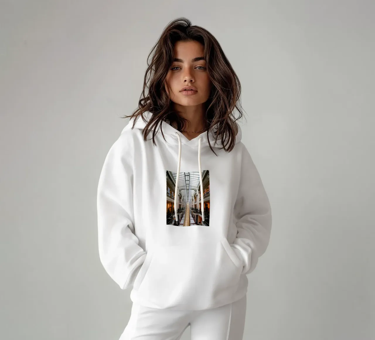 simetría arquitectónica sudadera con capucha de Horsire