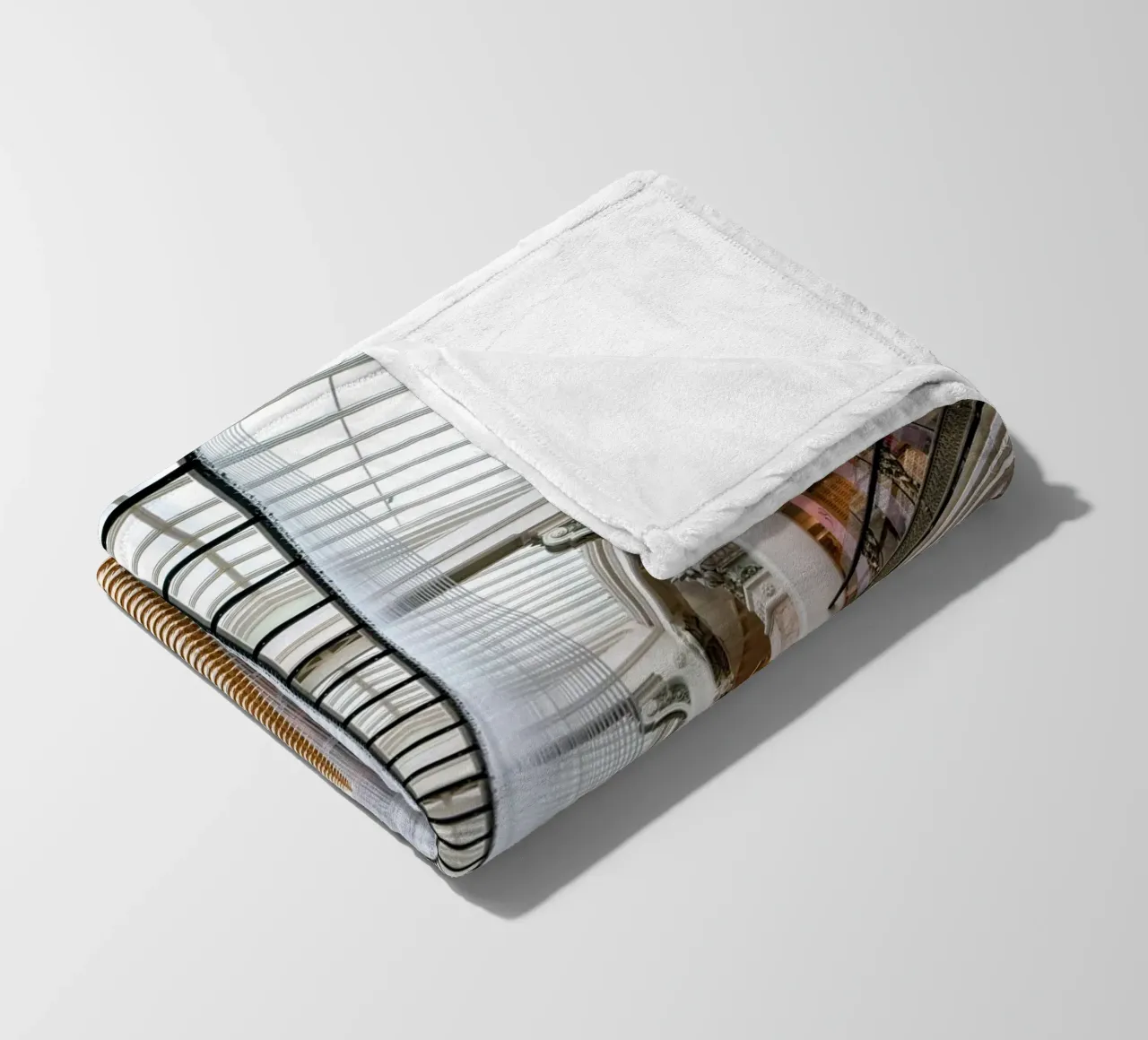 architecture symmetry fleece blanket by Horsire