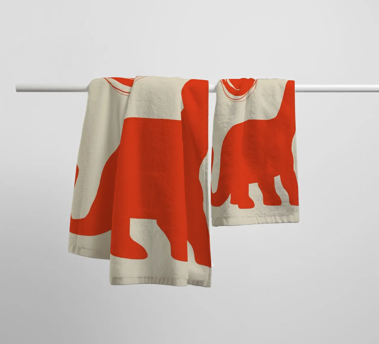 Nursery brachiosaurus towel by Little Dean
