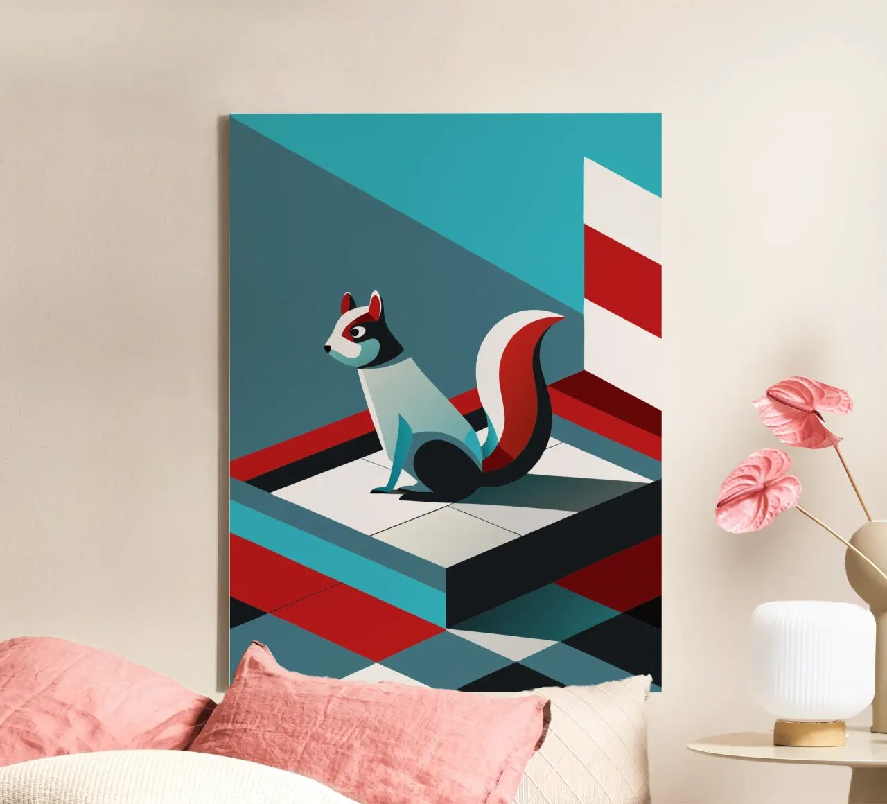squirrel vector art drawing canvas by alghonee