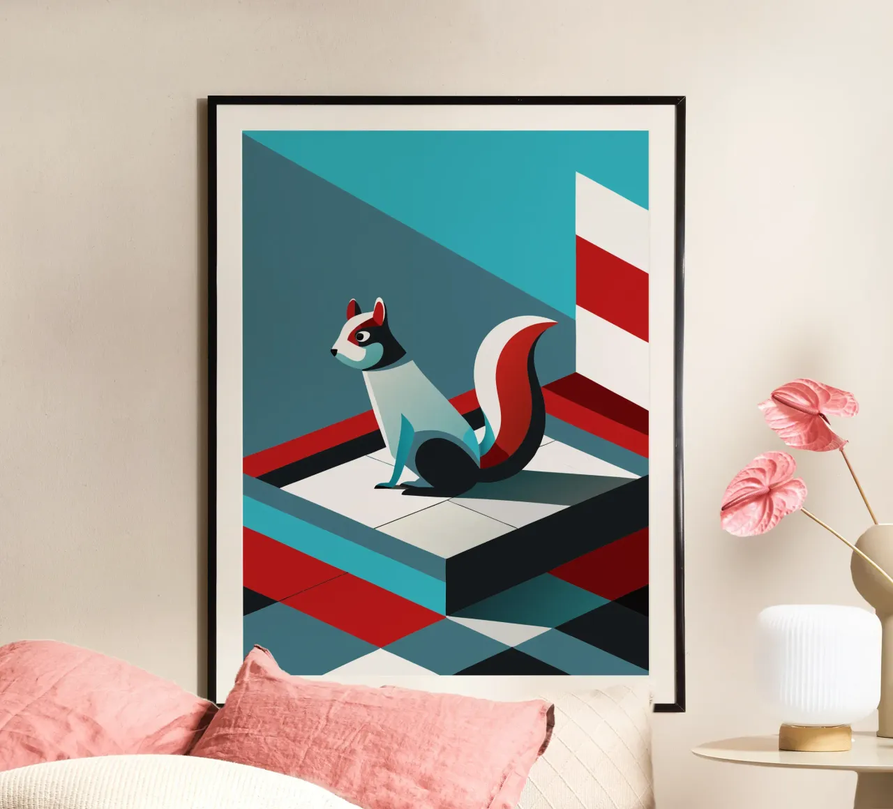 squirrel vector art drawing poster by alghonee