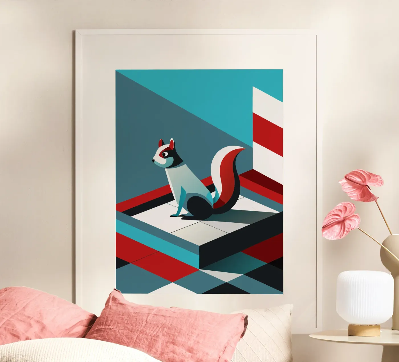 squirrel vector art drawing poster by alghonee