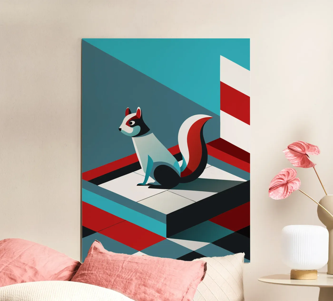 squirrel vector art drawing poster by alghonee