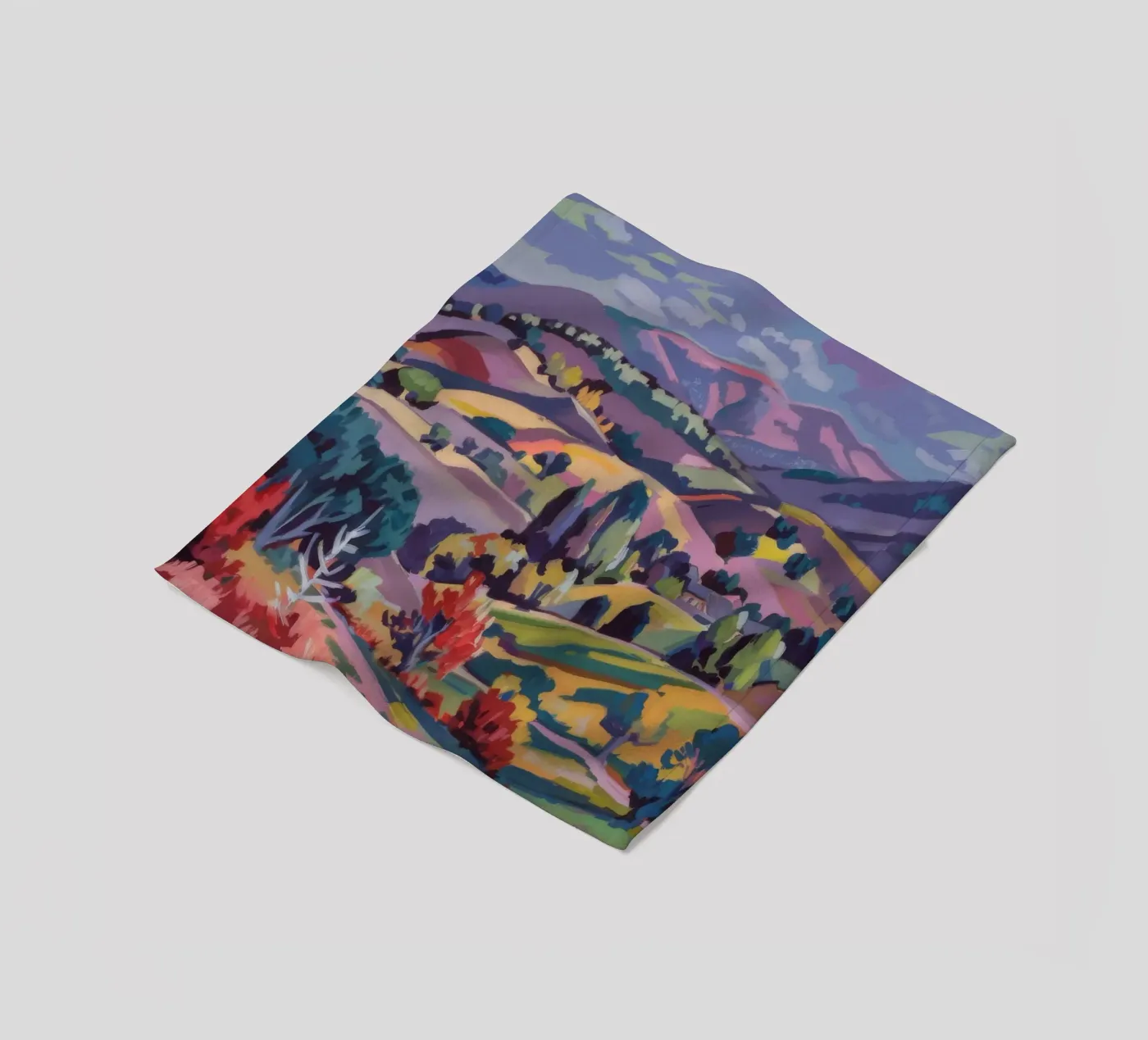 Panorama van patchworkheuvels fleecedeken van Celestial Harmony