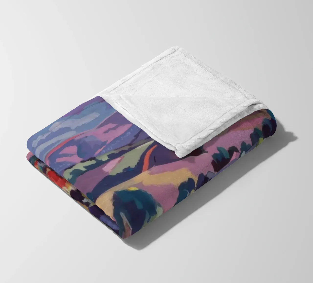 Patchworkhügel Panorama Fleecedecke von Celestial Harmony