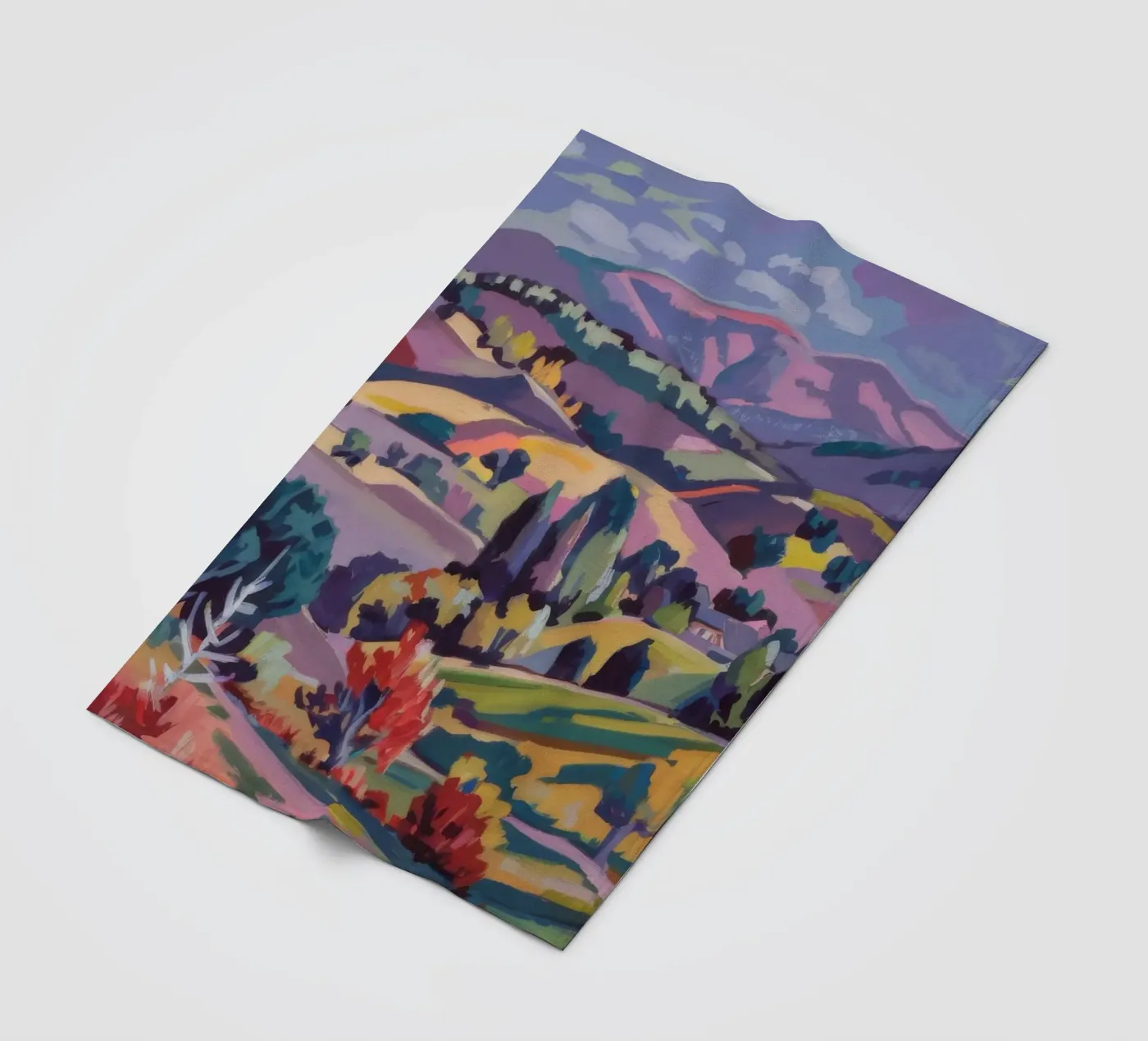 Panorama van patchworkheuvels fleecedeken van Celestial Harmony