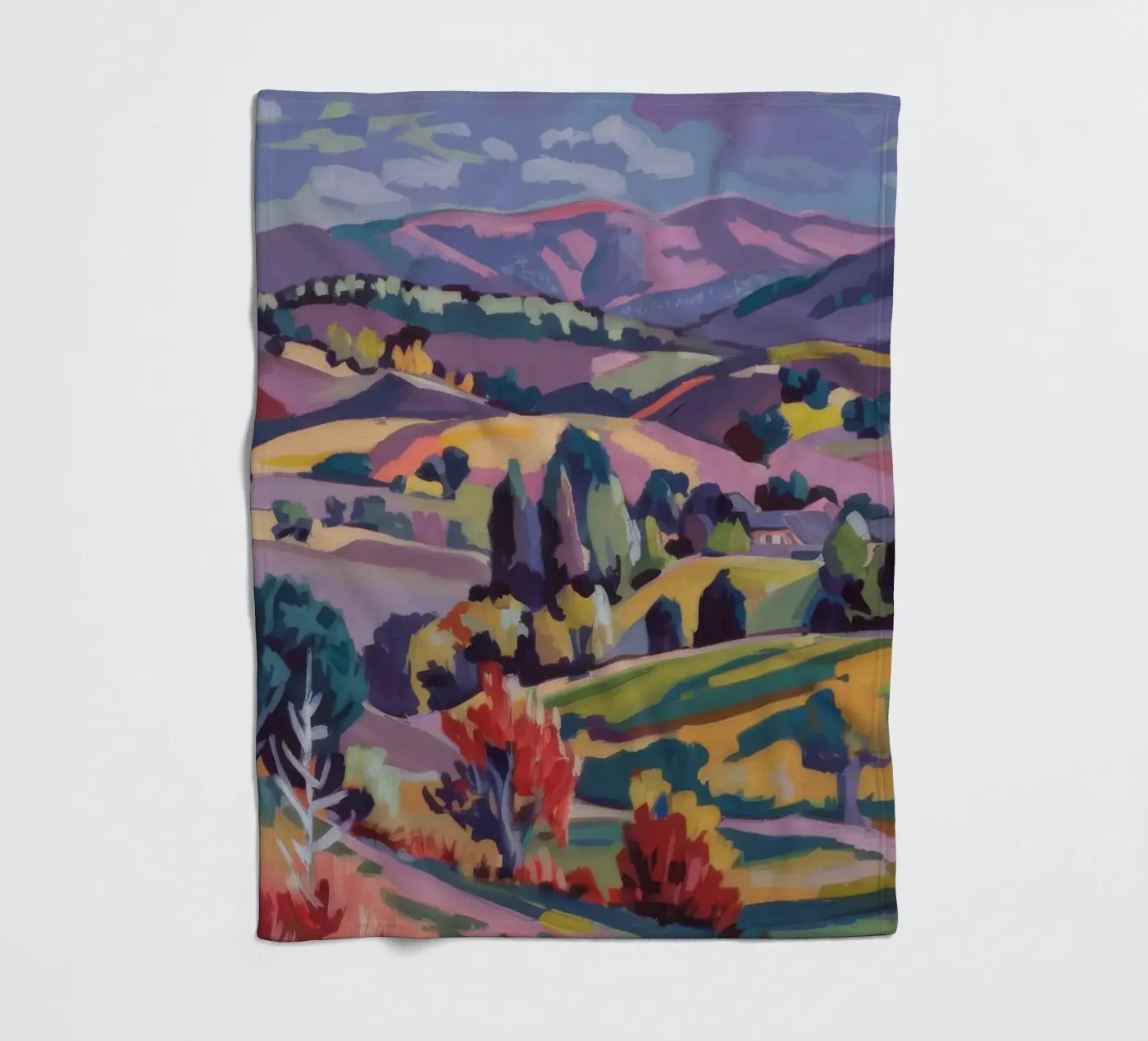 Panorama van patchworkheuvels fleecedeken van Celestial Harmony