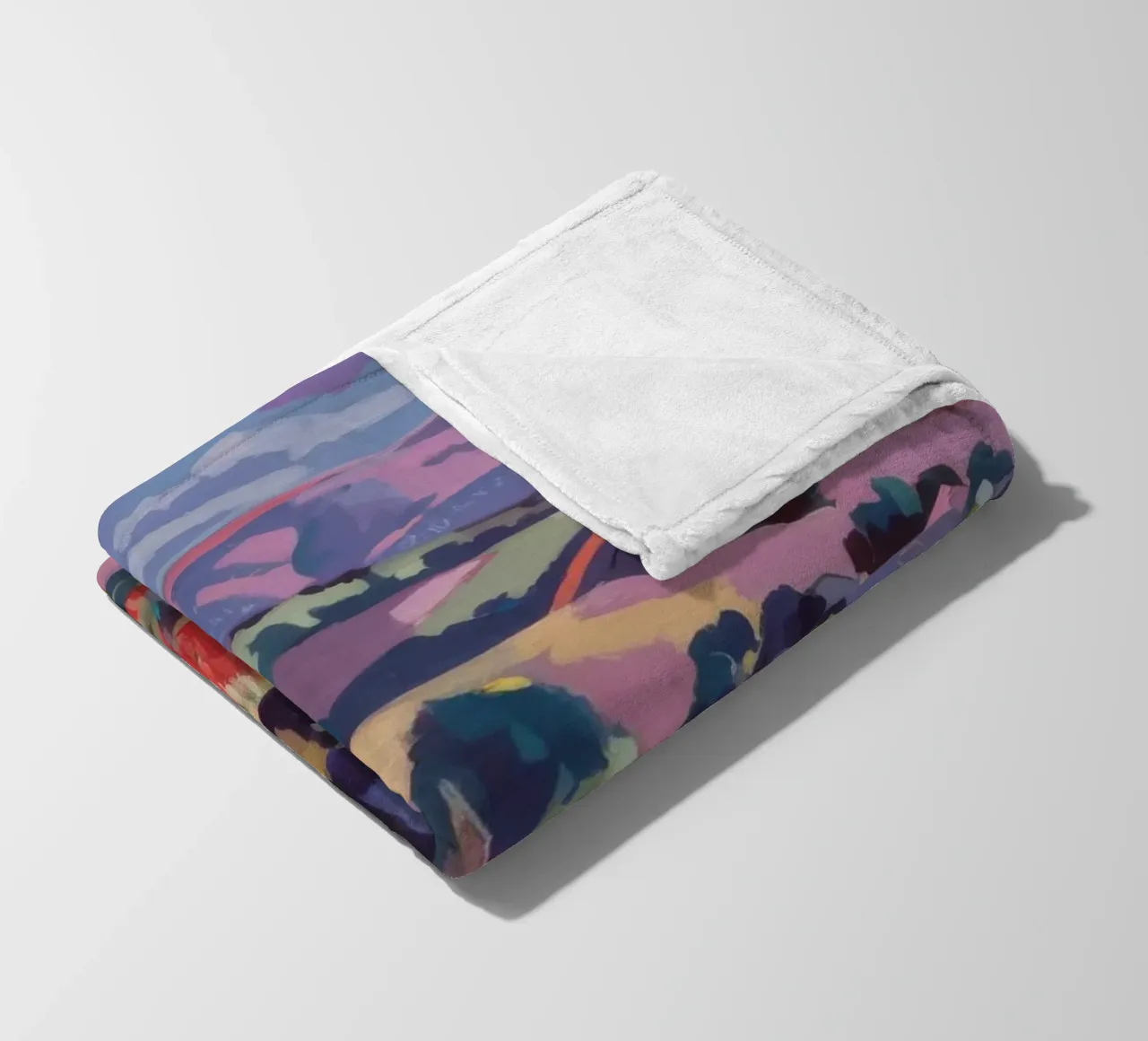 Patchworkhügel Panorama Fleecedecke von Celestial Harmony