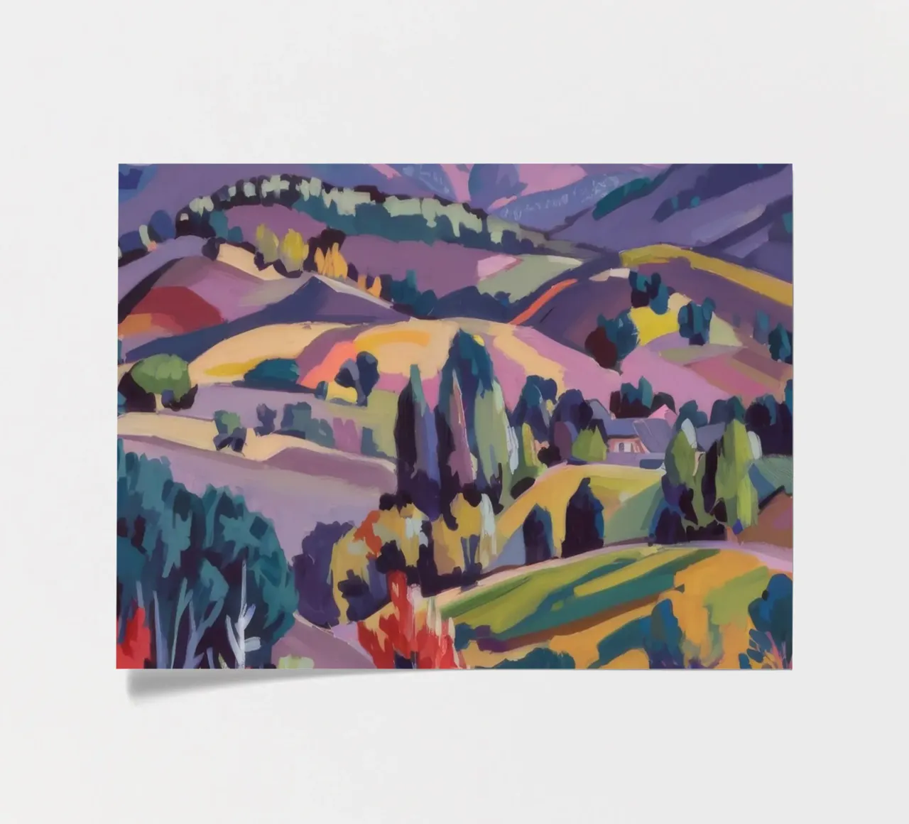 Patchwork Hills Panorama sticker sheet by Celestial Harmony