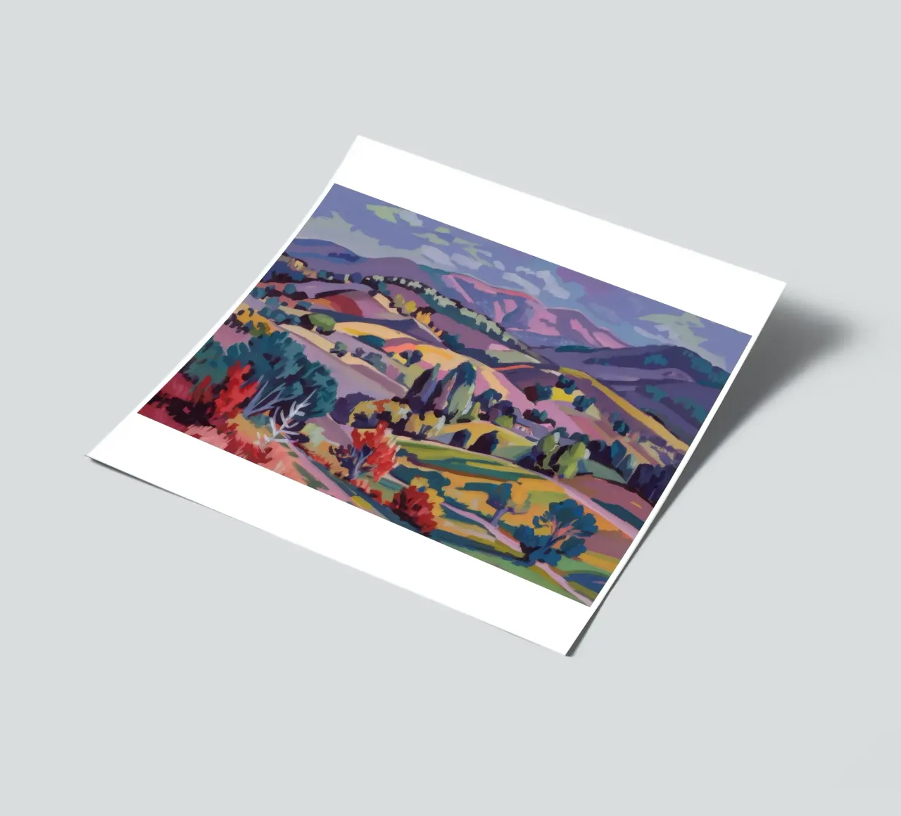 Patchwork Hills Panorama sticker sheet by Celestial Harmony