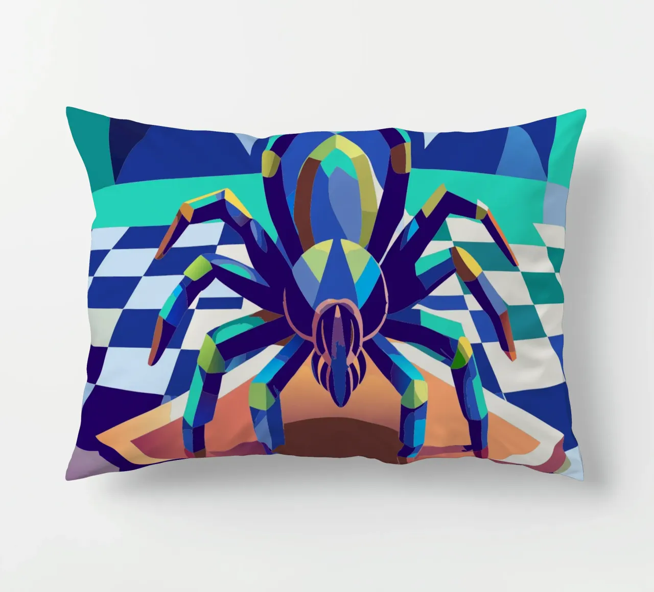 tarantula spider vector art drawing decorative cushion by alghonee