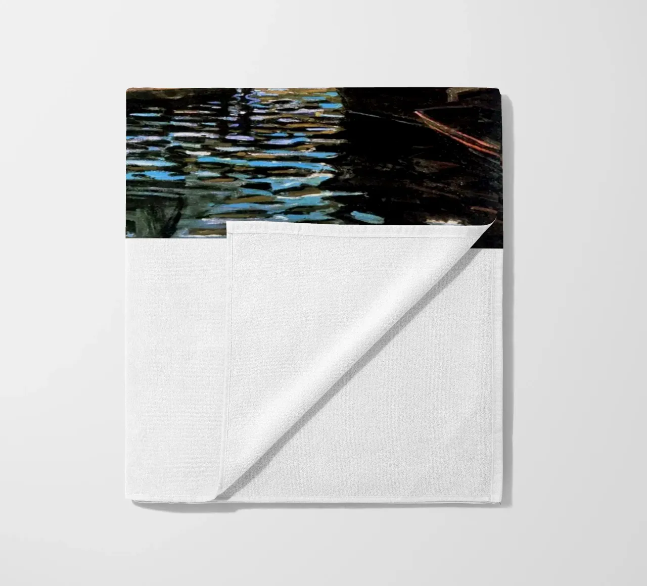 a popular riverside resort on the seine river beach towel by SMG Store