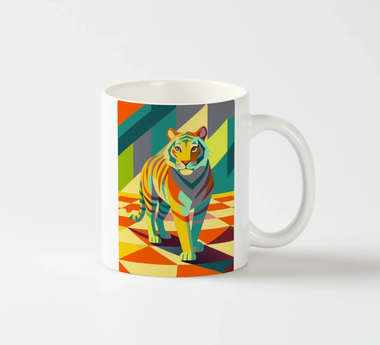 tijger vector kunst tekening keramische mok van alghonee