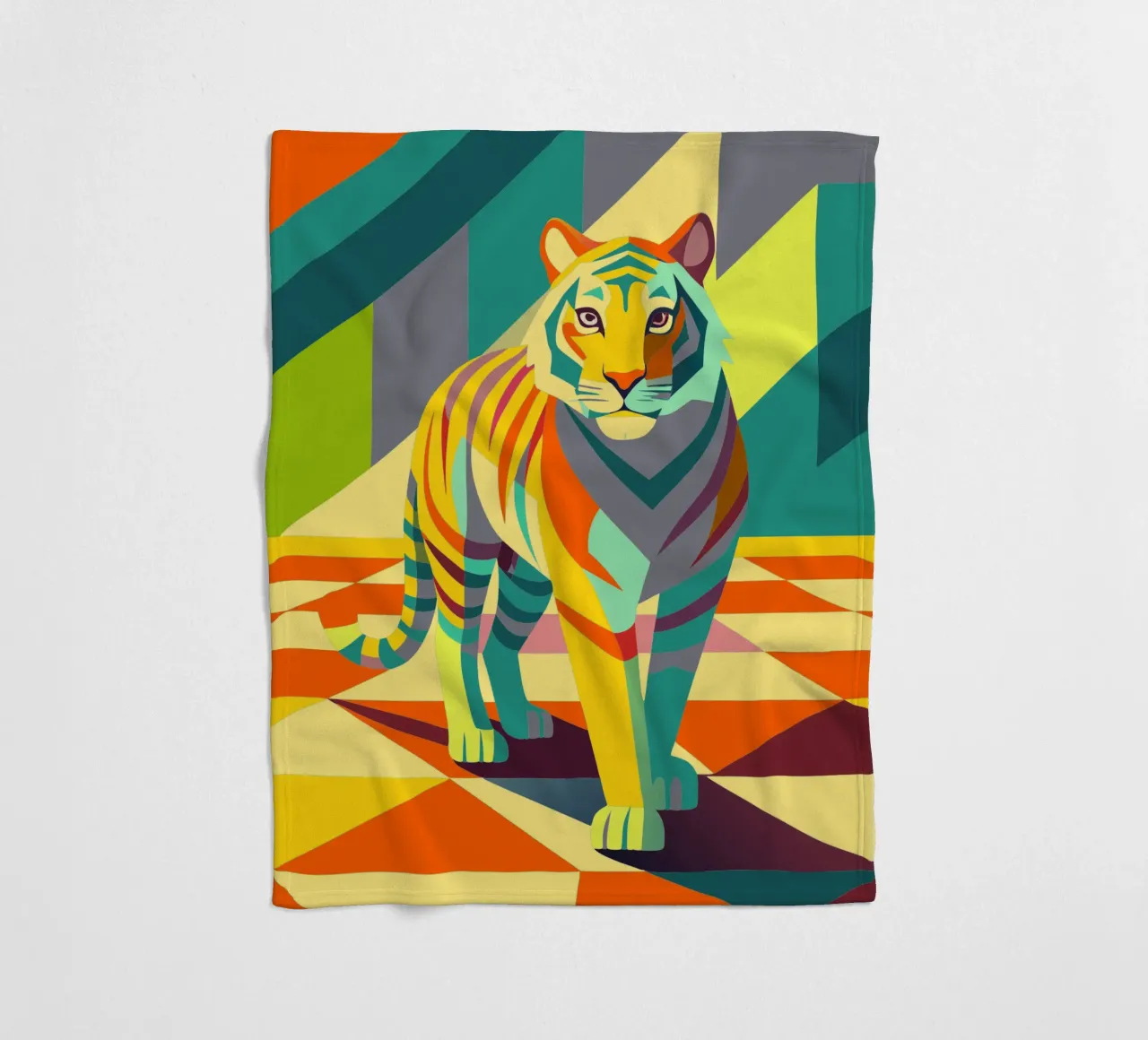 tigre dessin vectoriel plaid polaire de alghonee