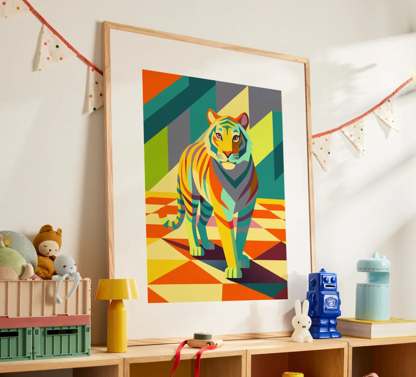 tiger vector art drawing poster by alghonee