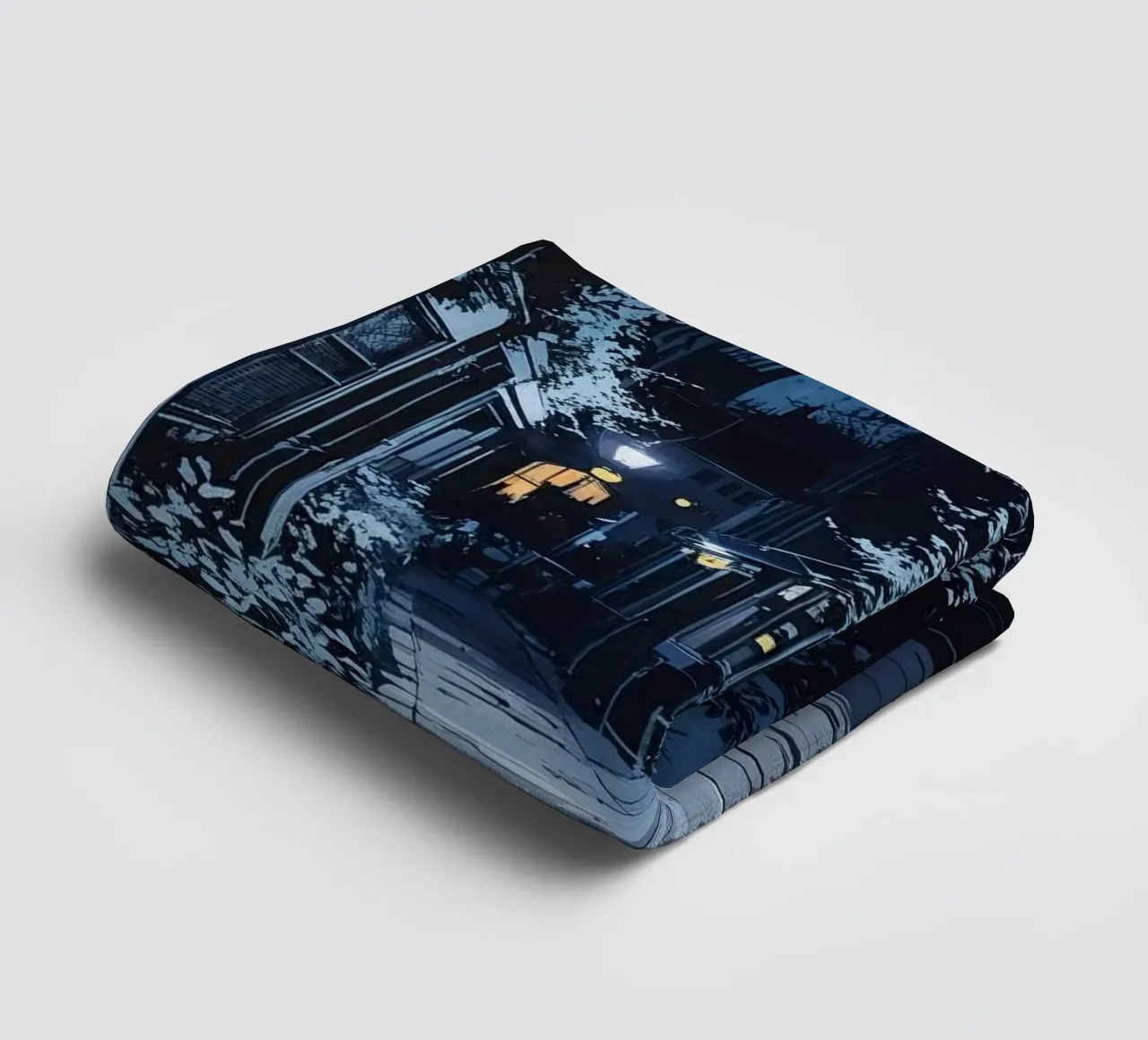 darkness street lamplight towel by cofa home