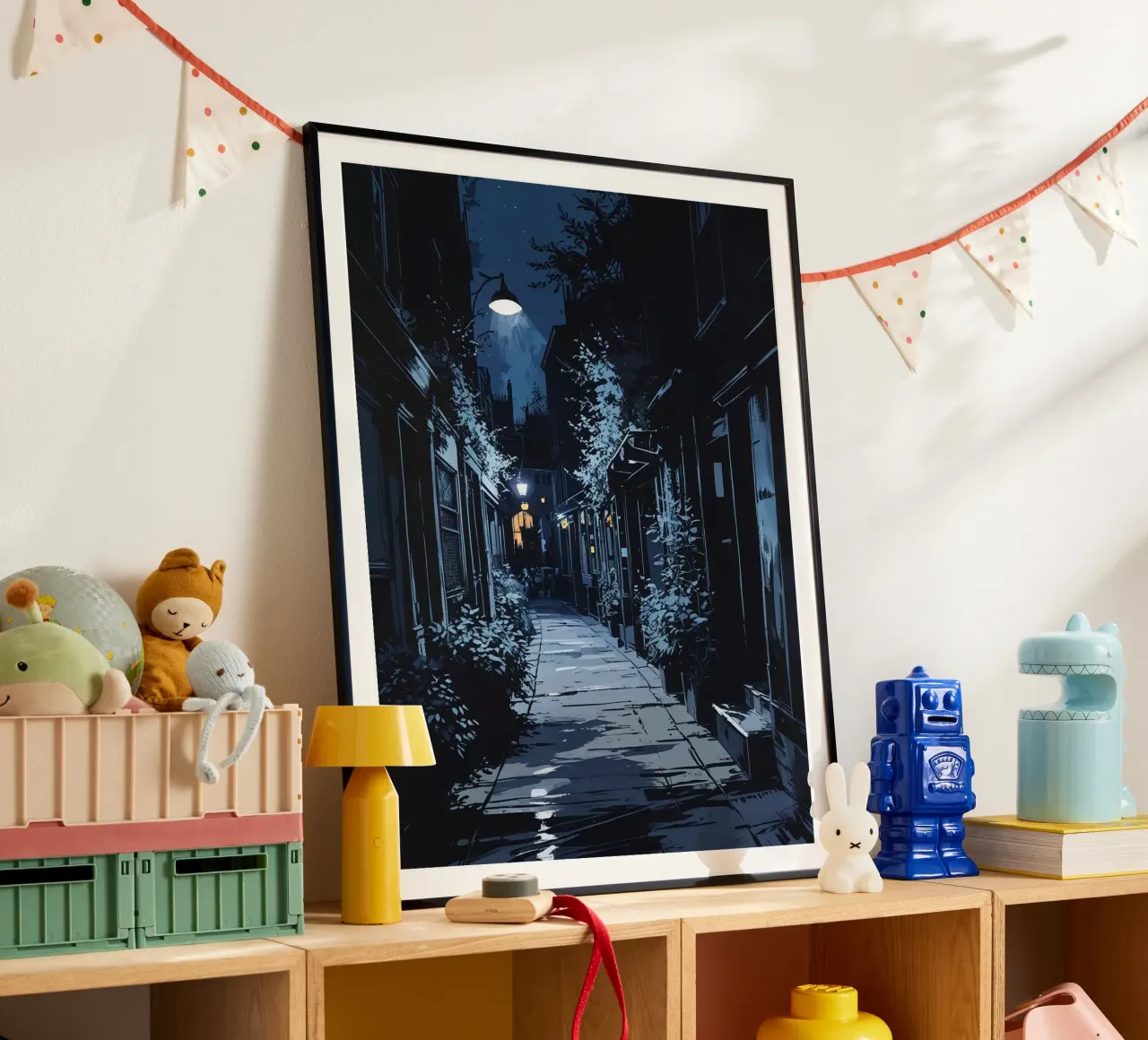 darkness street lamplight poster by cofa home