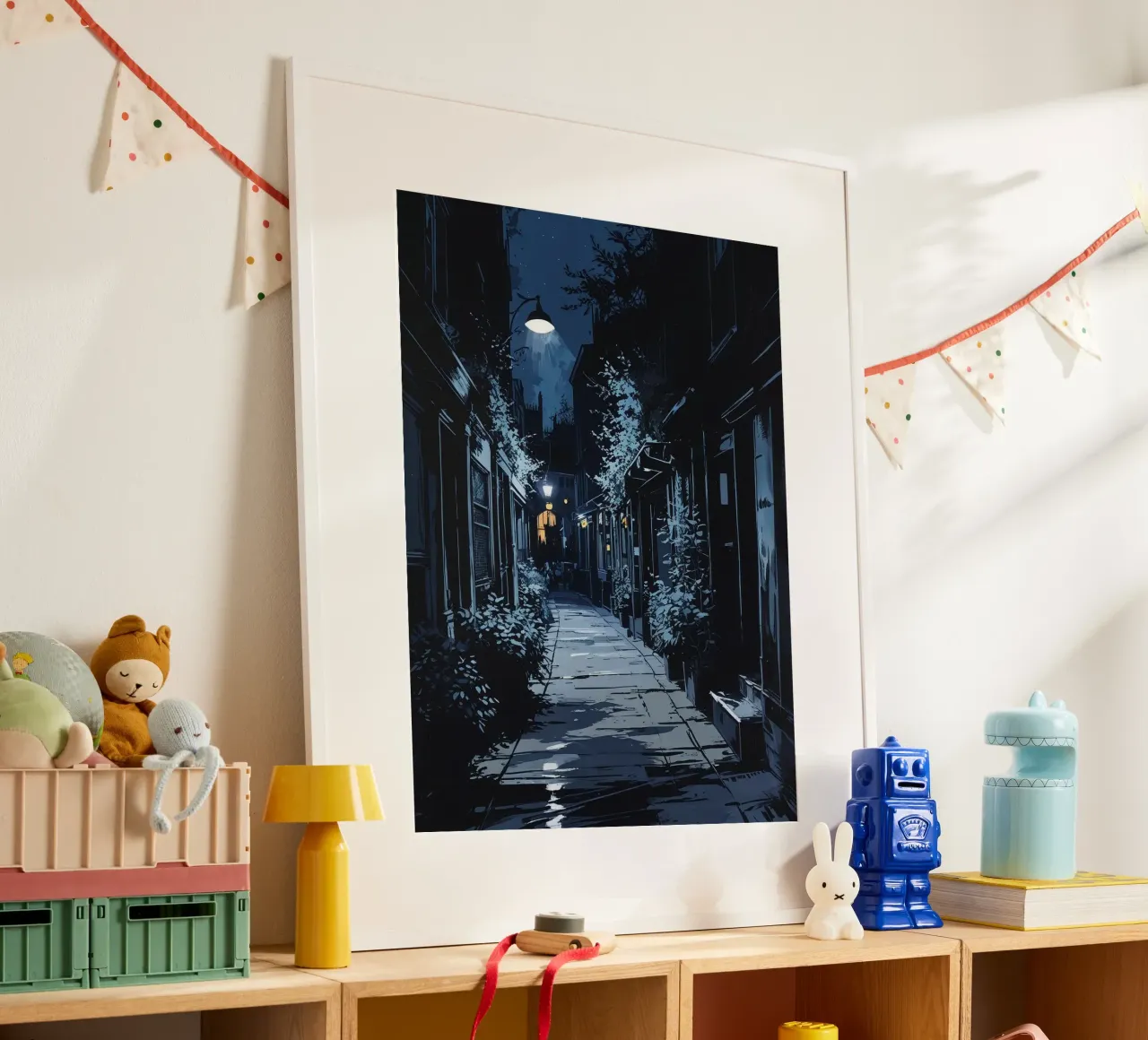 darkness street lamplight poster by cofa home