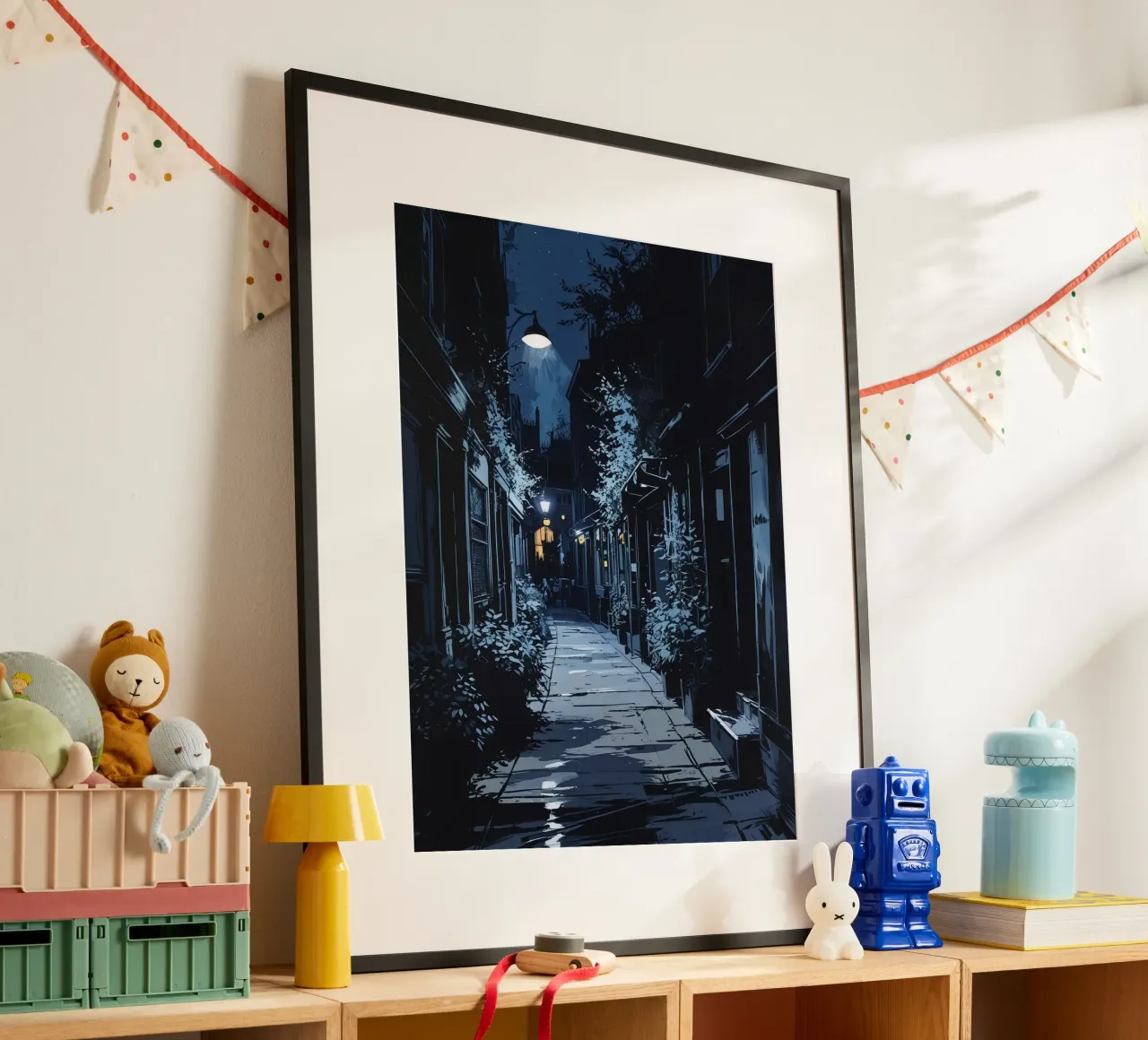 darkness street lamplight poster by cofa home