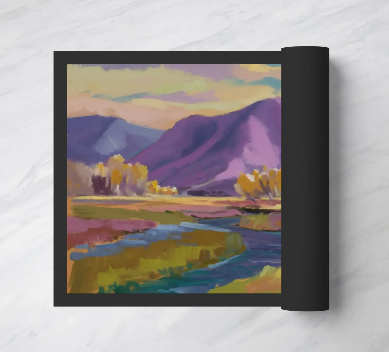 Autumn River Hues doormat by Celestial Harmony