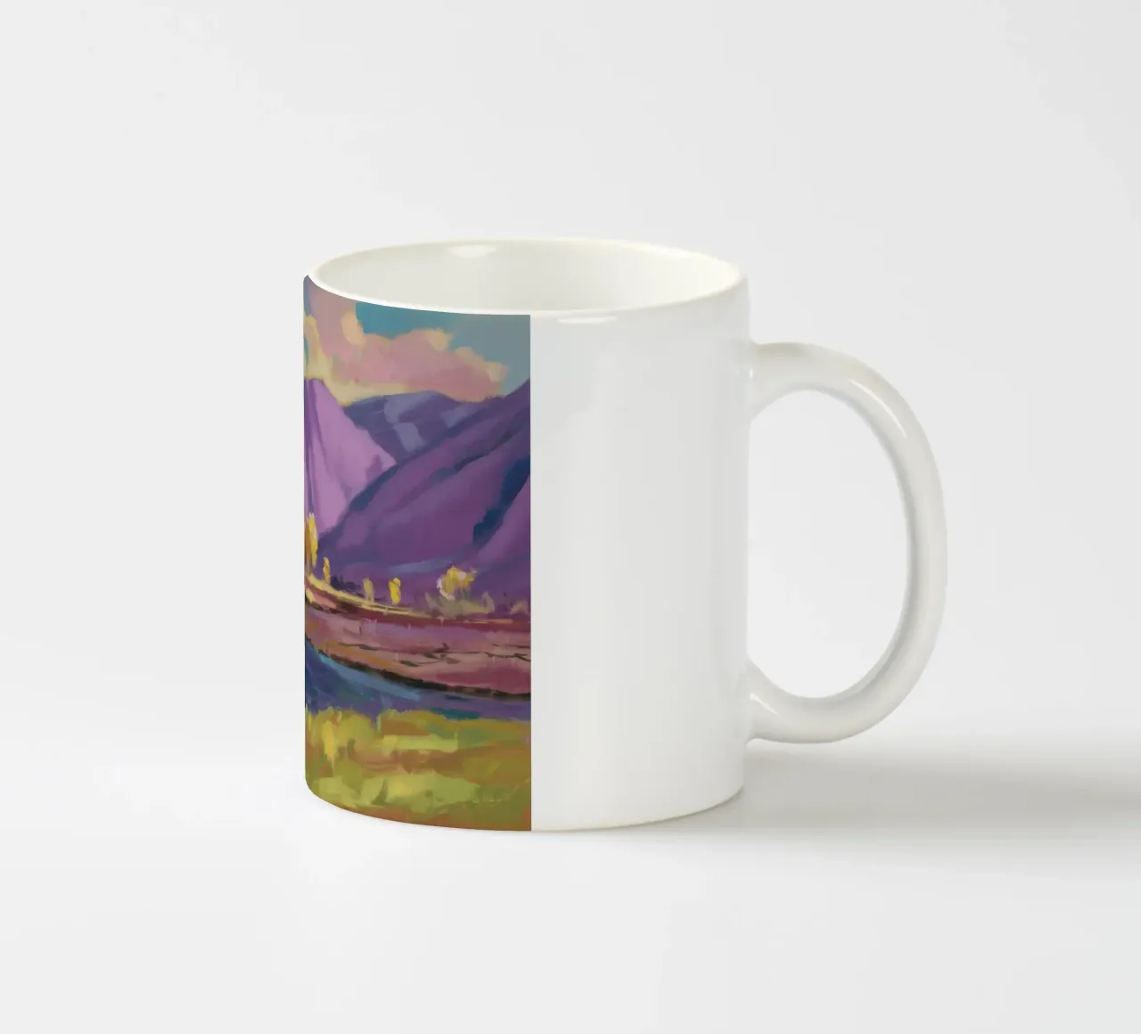 Autumn River Hues ceramic mug by Celestial Harmony