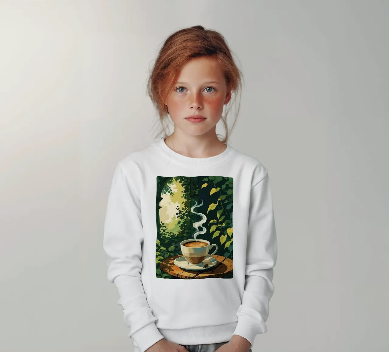 tasse de café vapeur sweat enfant de cofa home