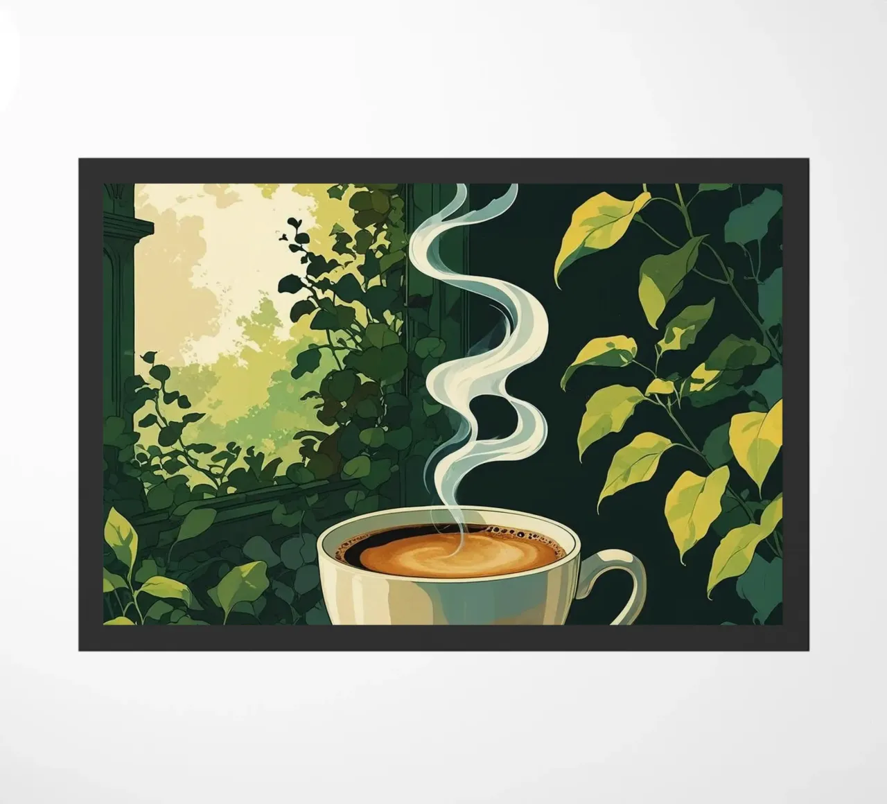 tazza di caffè a vapore zerbino da cofa home