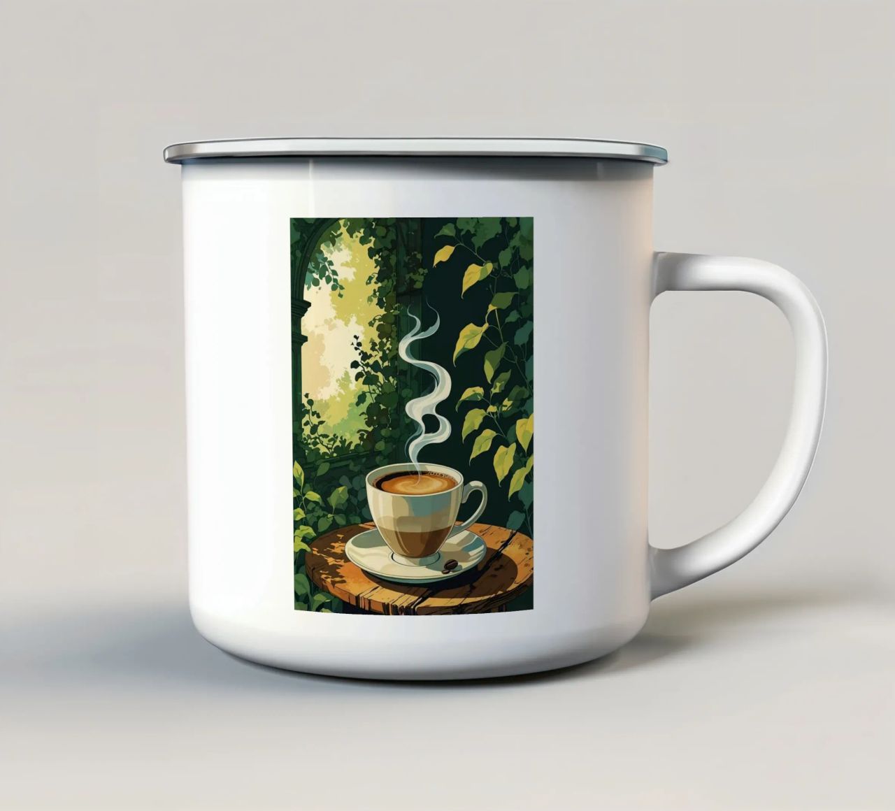 tazza di caffè a vapore tazza in smalto da cofa home