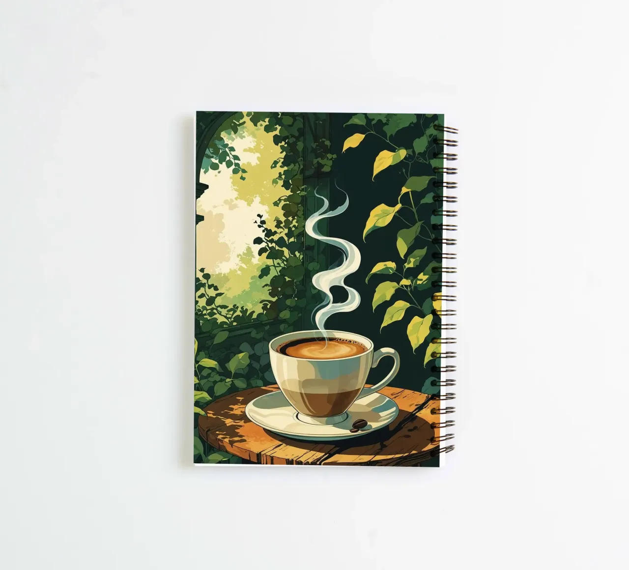 tasse de café vapeur carnet à spirale de cofa home