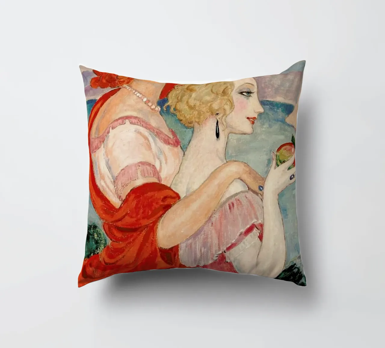 Gerda Wegener - Sur La Route D’anacapri cuscino da Vintage by JUNIQE