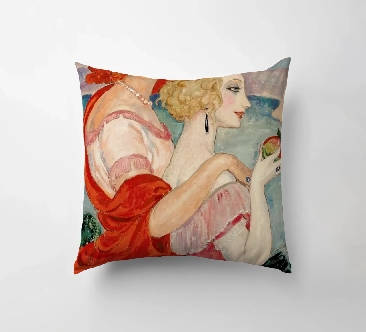Gerda Wegener - Sur La Route D’anacapri cuscino da Vintage by JUNIQE