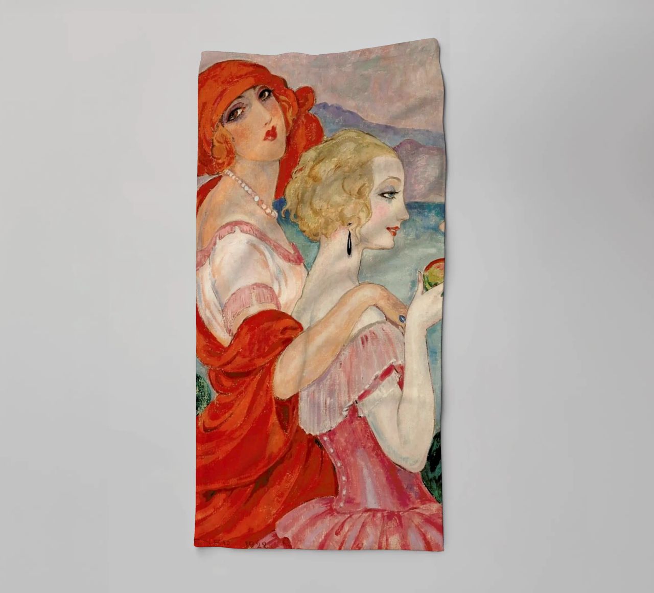 Gerda Wegener - Sur La Route D’anacapri Handtuch von Vintage by JUNIQE