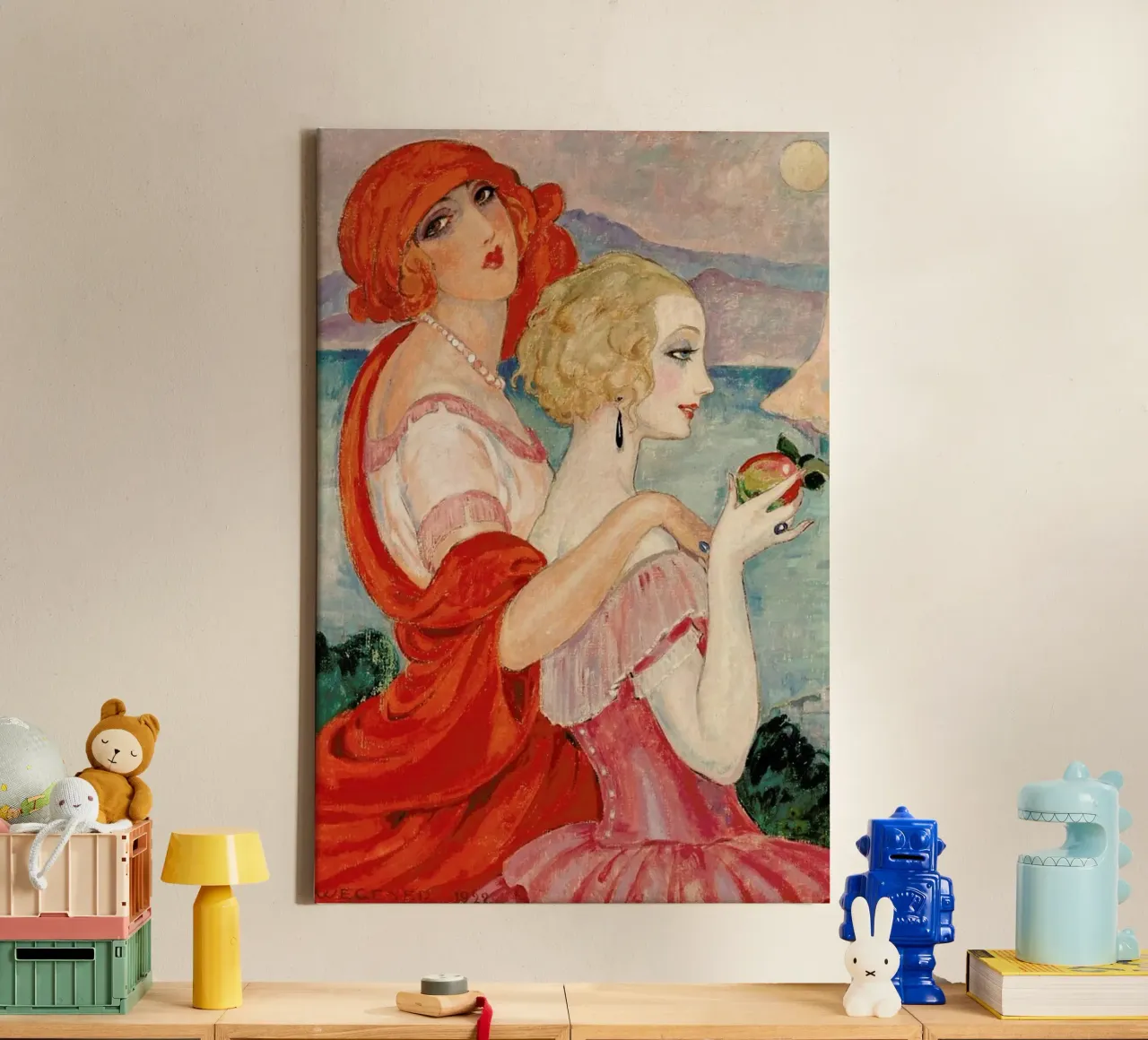 Gerda Wegener - Sur La Route D’anacapri tela con Cornice a cassetta da Vintage by JUNIQE
