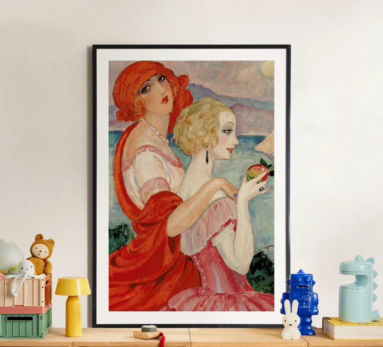 Gerda Wegener - Sur La Route D’anacapri poster con telaio in legno da Vintage by JUNIQE