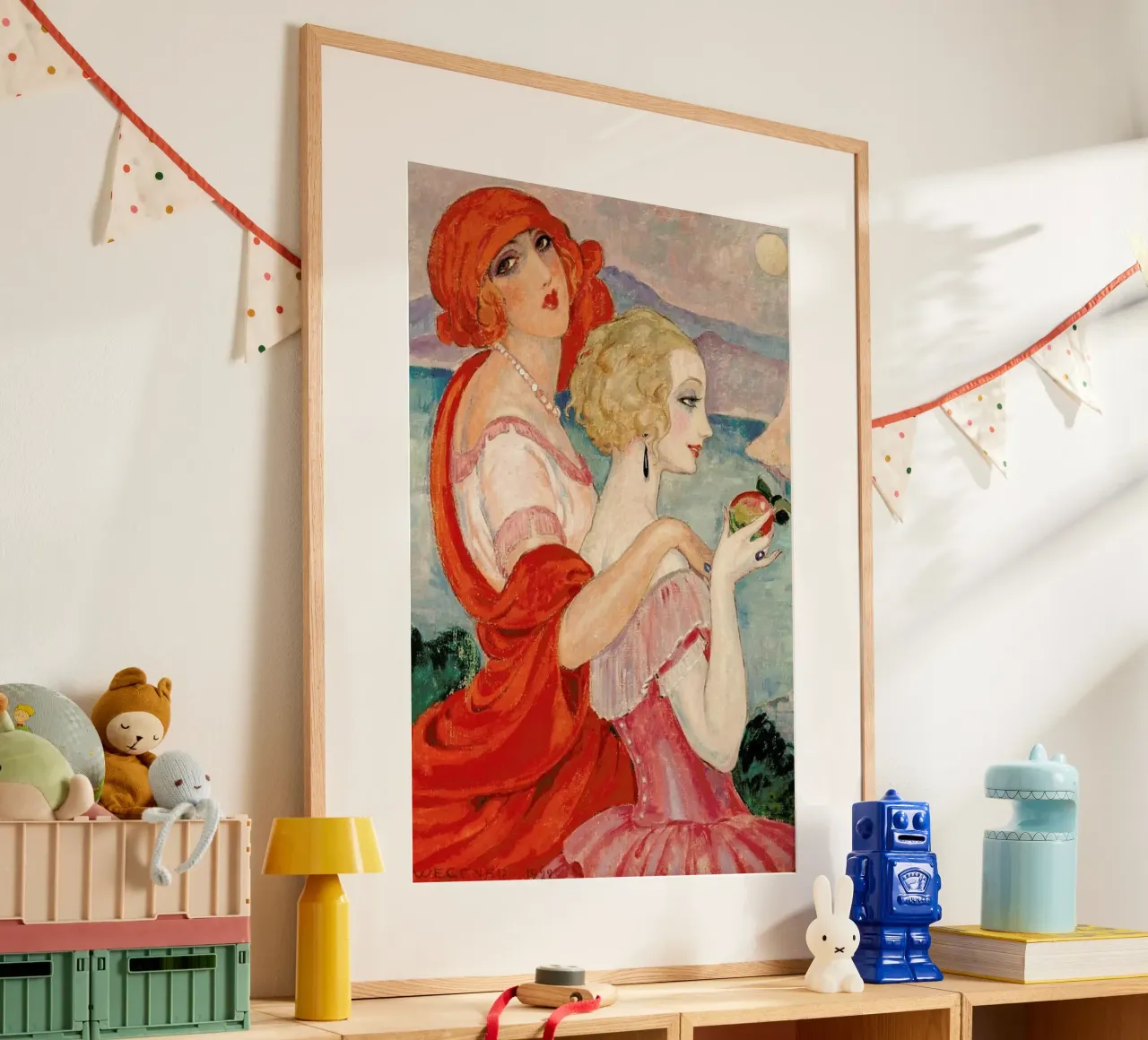 Gerda Wegener - Sur La Route D’anacapri poster con telaio in legno da Vintage by JUNIQE
