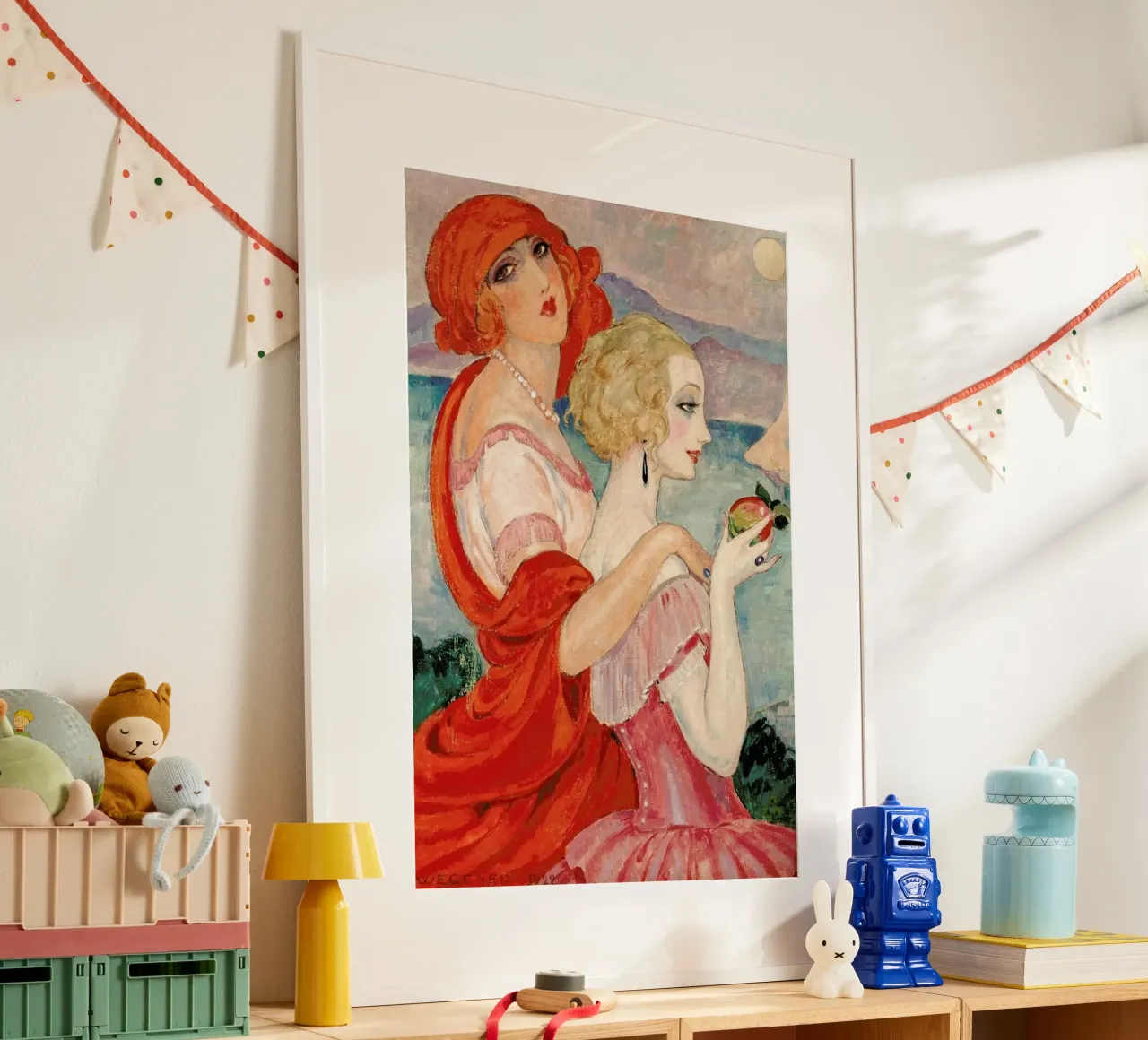 Gerda Wegener - Sur La Route D’anacapri poster con telaio in legno da Vintage by JUNIQE