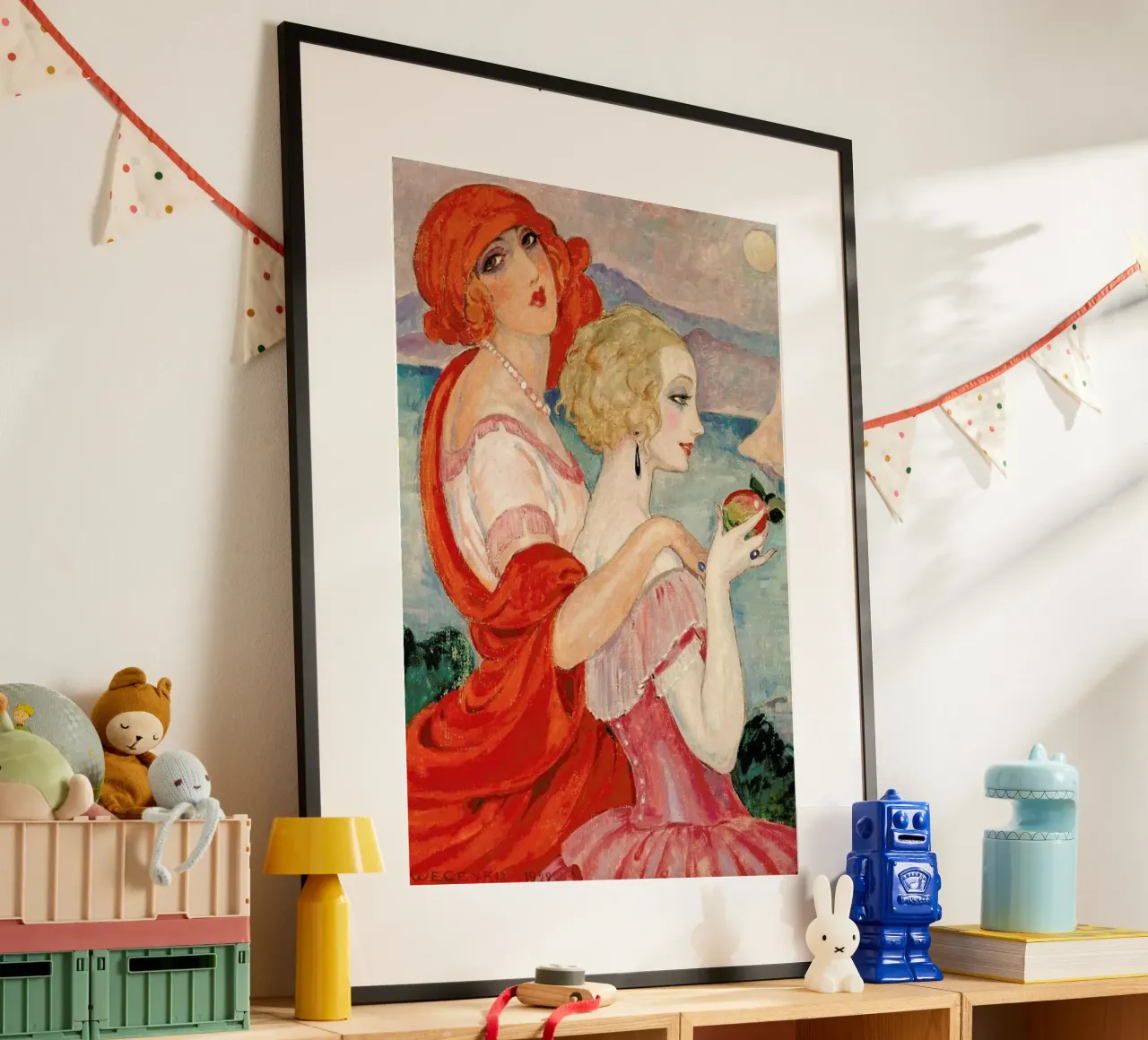 Gerda Wegener - Sur La Route D’anacapri poster con telaio in legno da Vintage by JUNIQE