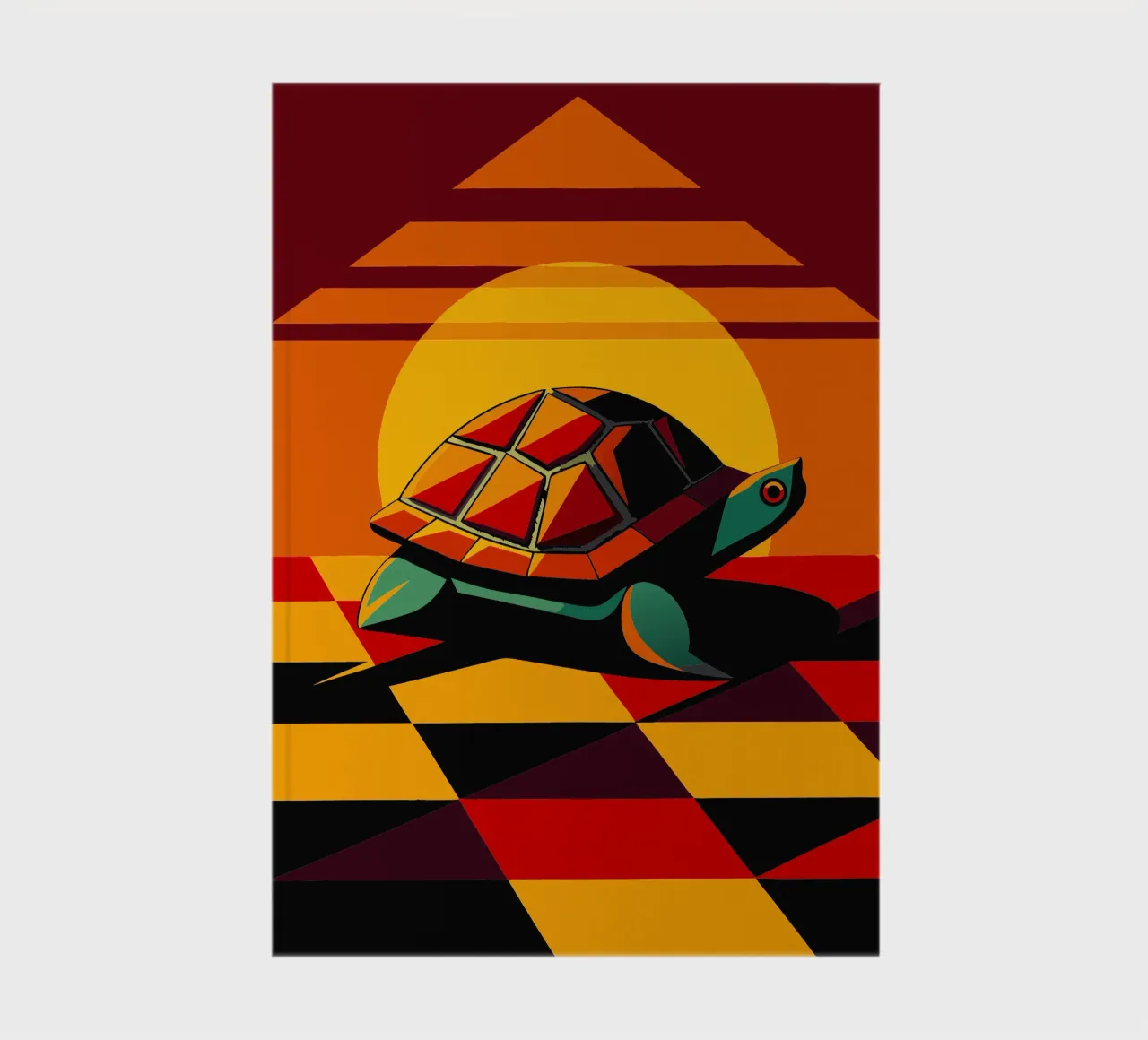 turtle vector art drawing notebook by alghonee